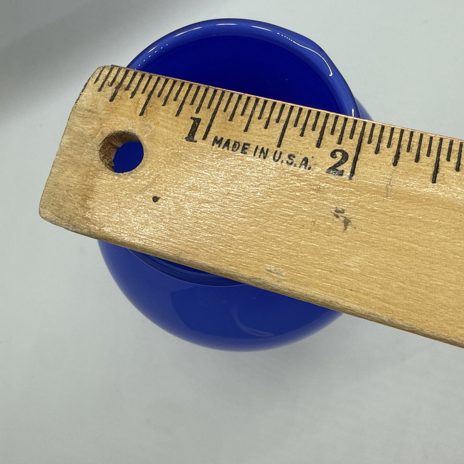 Cobalt Lavender Blue Hand Blown Glass Vase 4.75″ Tall Art Glass Modern Small