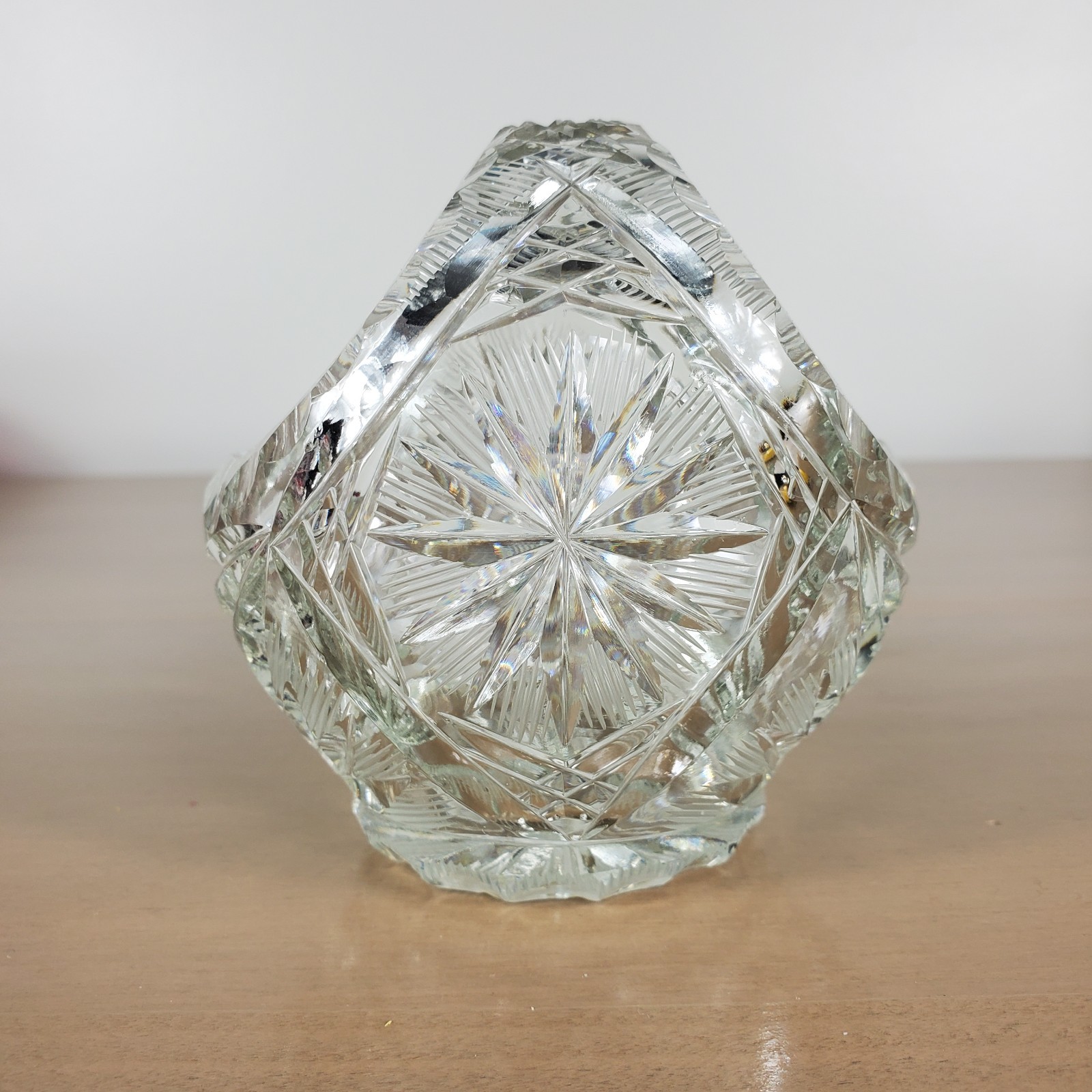 Crystal Basket Cut Glass Leaded Pretty Beautiful Fabulous