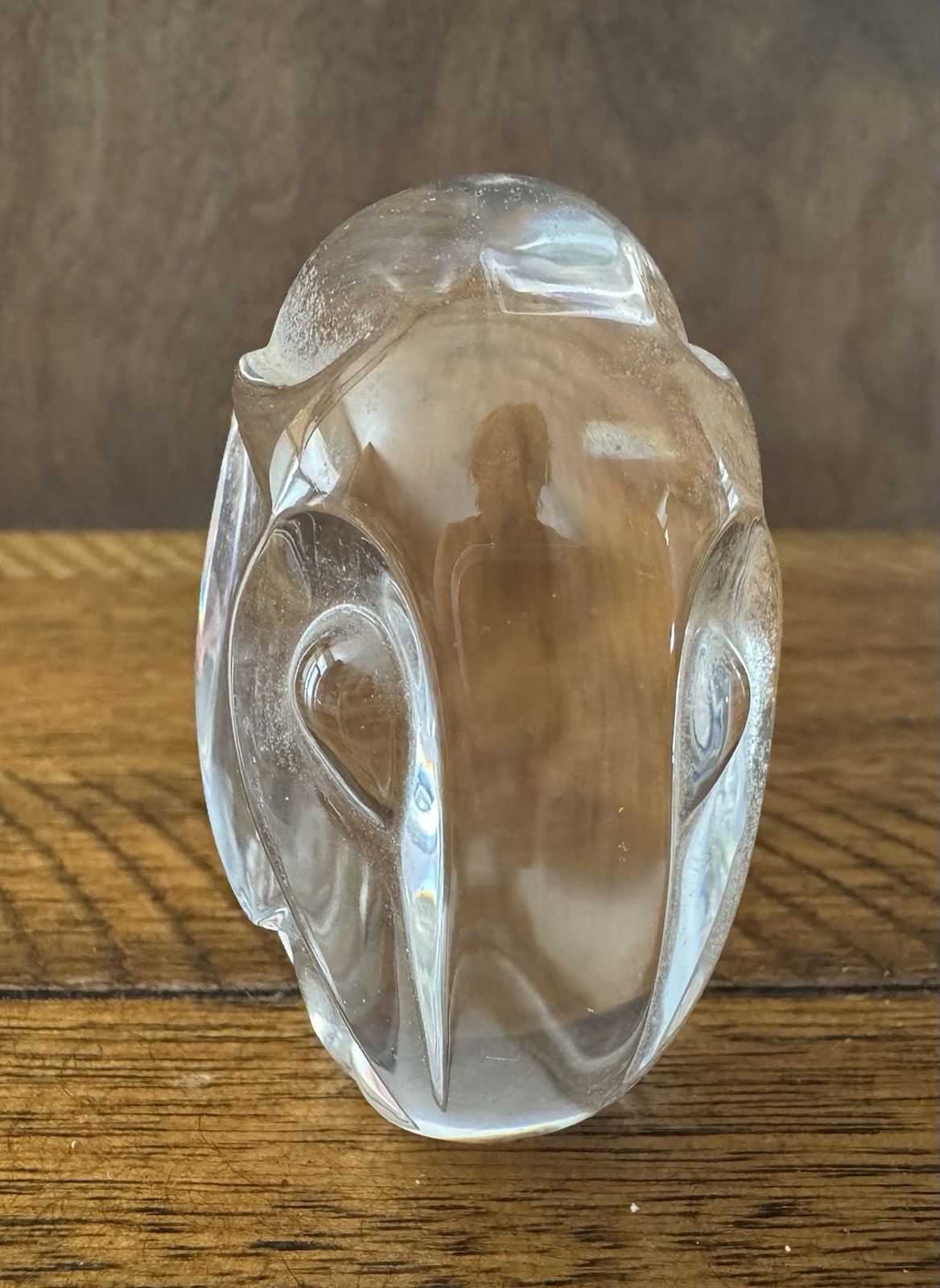 Steuben Crystal Signed Elephant Paperweight Figurine Art Glass
