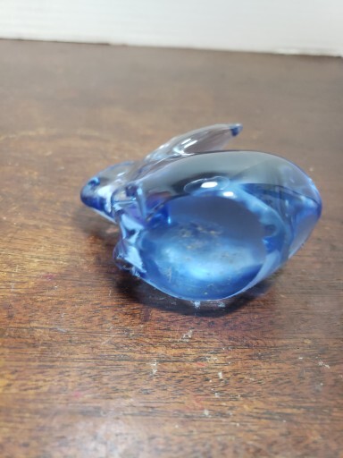 Blue Glass Bunny By U.S. Commemorative Fine Art Gallery