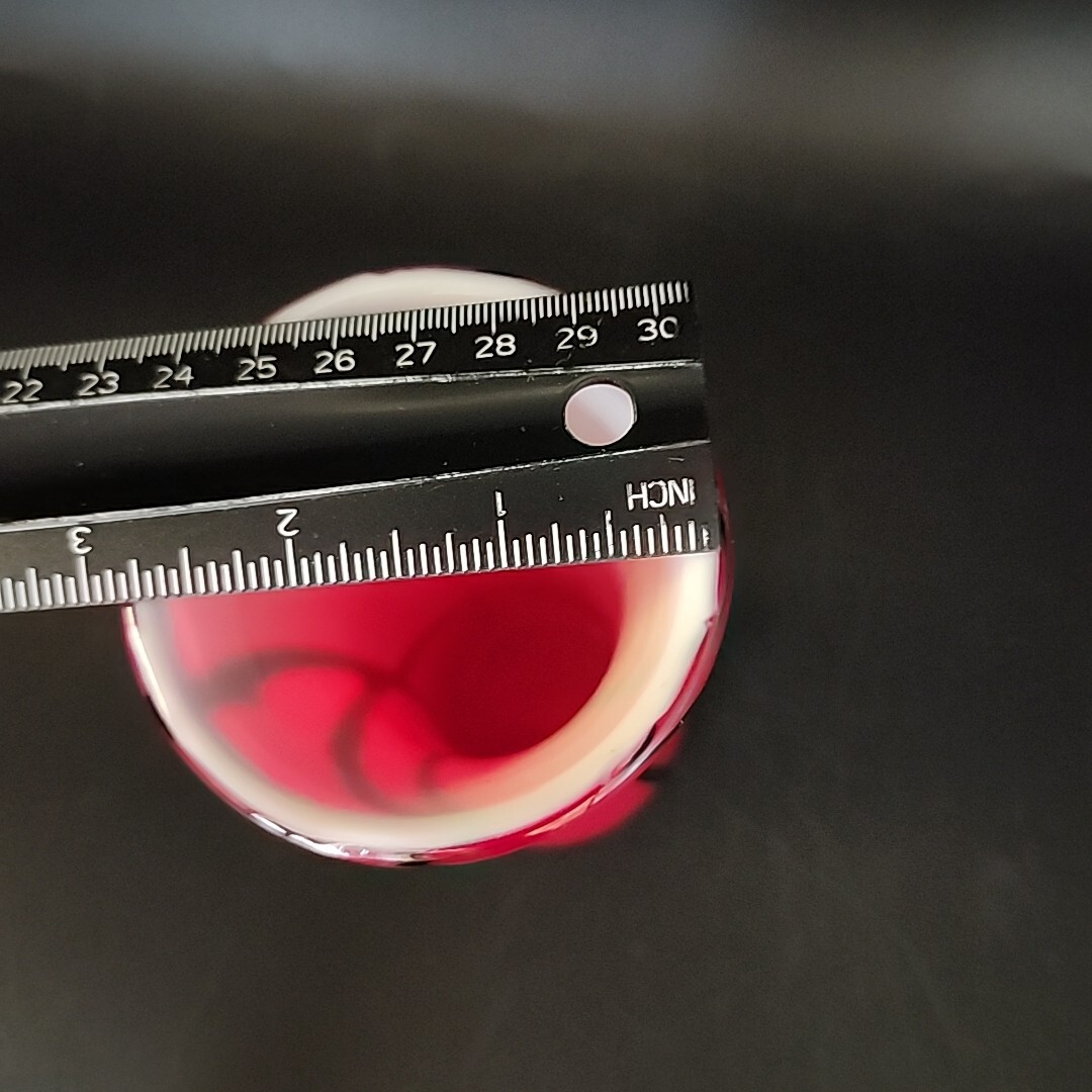 Red and Black Ribboned 6 1/4″ Cased Bud Vase Art Glass Hand Blown