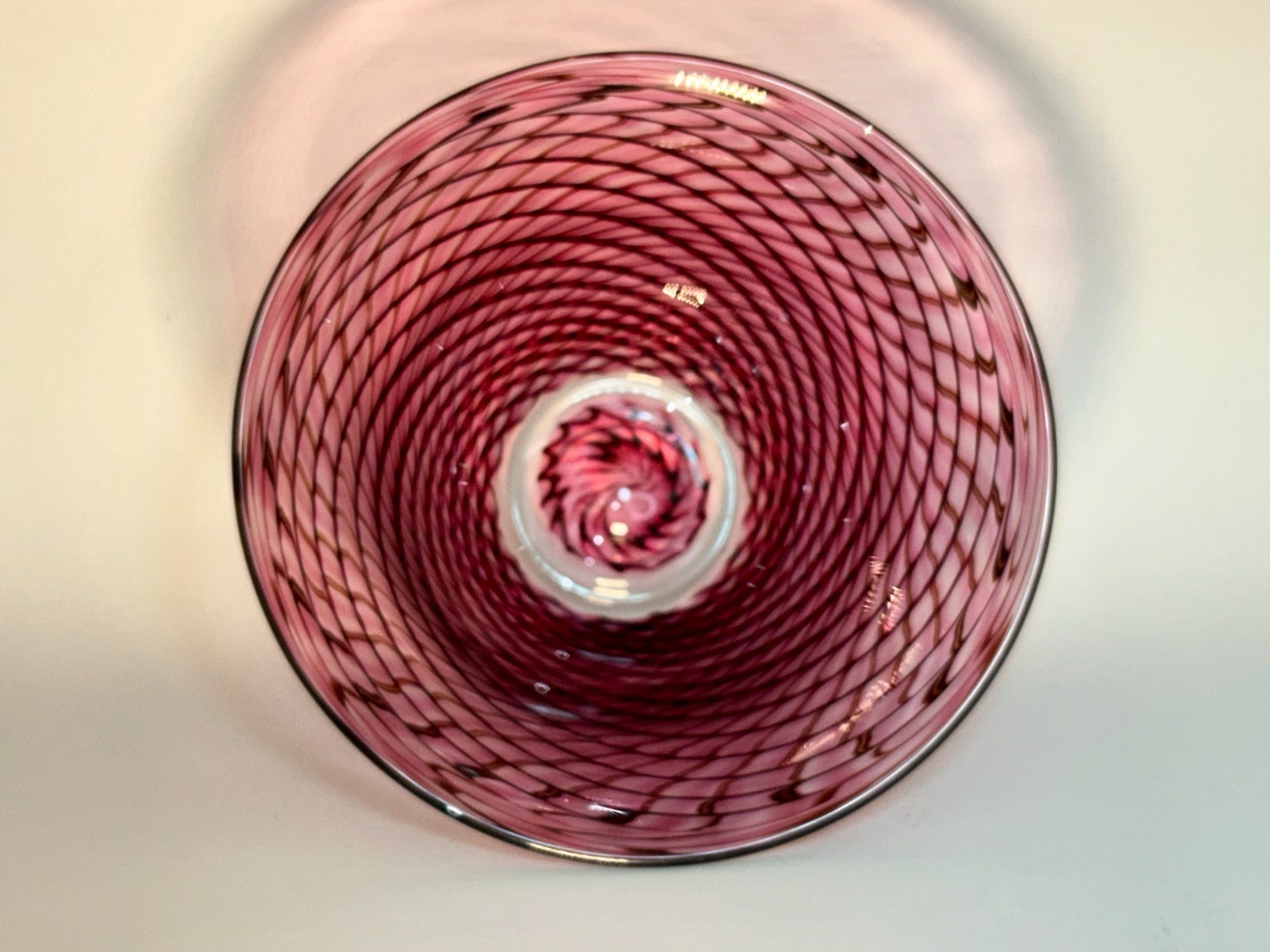1992 Lalique Red Bowl Tornado