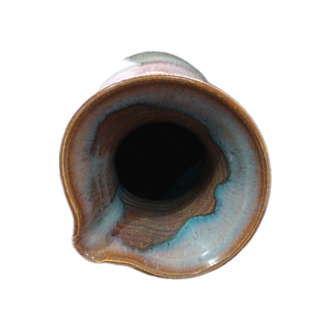 Cady Clayworks Seagrove NC Pottery 11in Vase Pitcher Multicolored Stamped