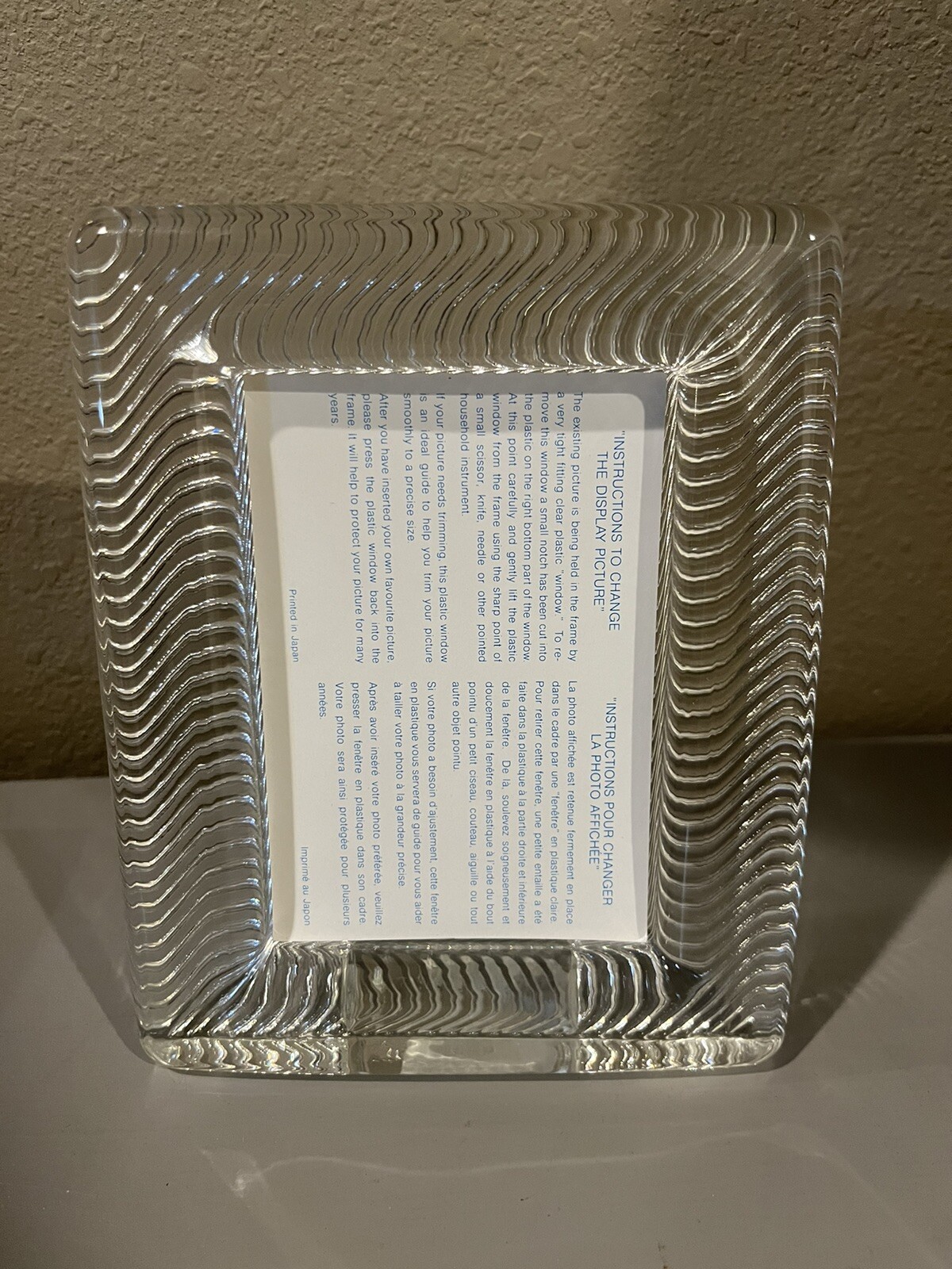 New Mikasa Crystal Clear Glass Picture Frame 4×3