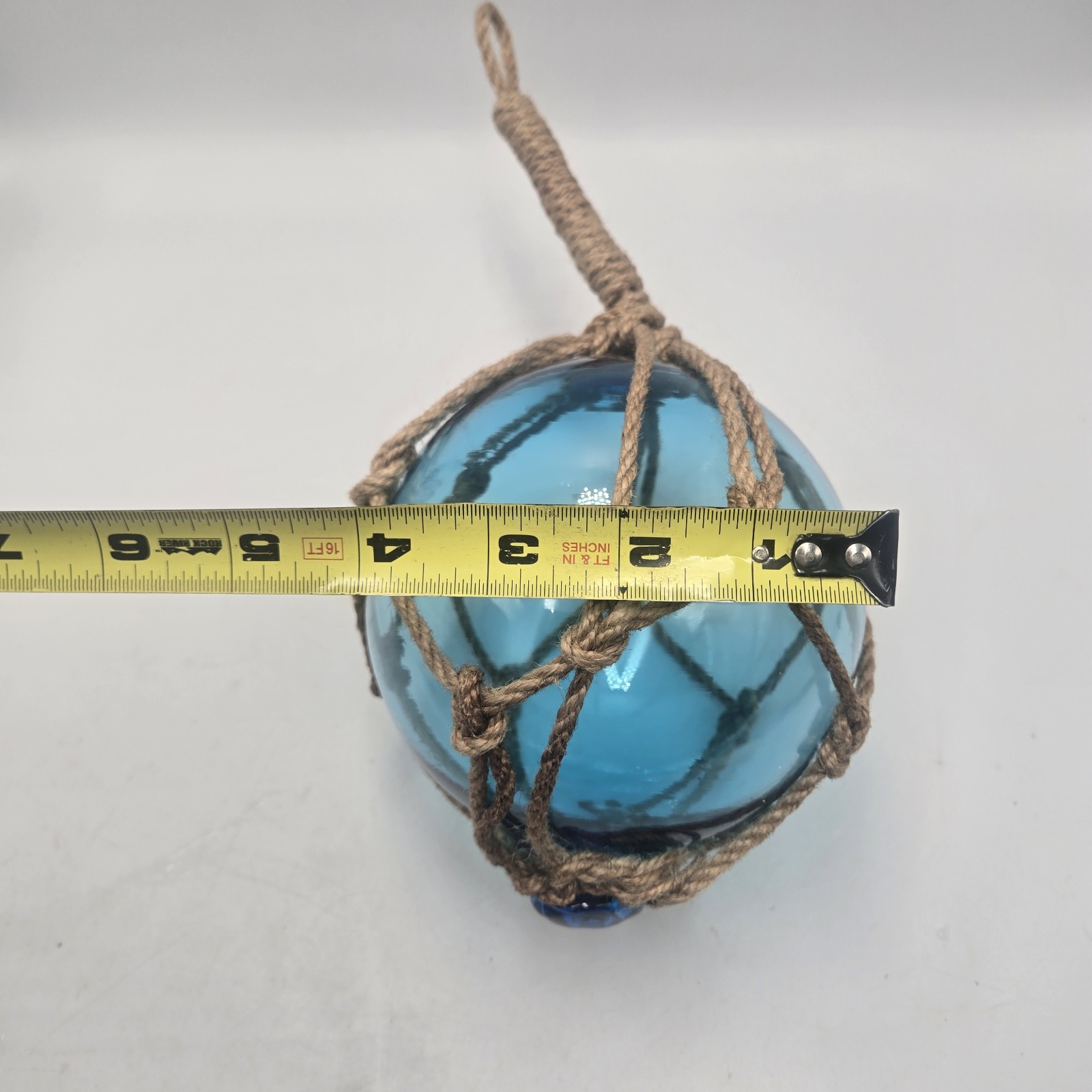 Blown Art Glass Light Blue Float Ball Orb Blenko Vintage