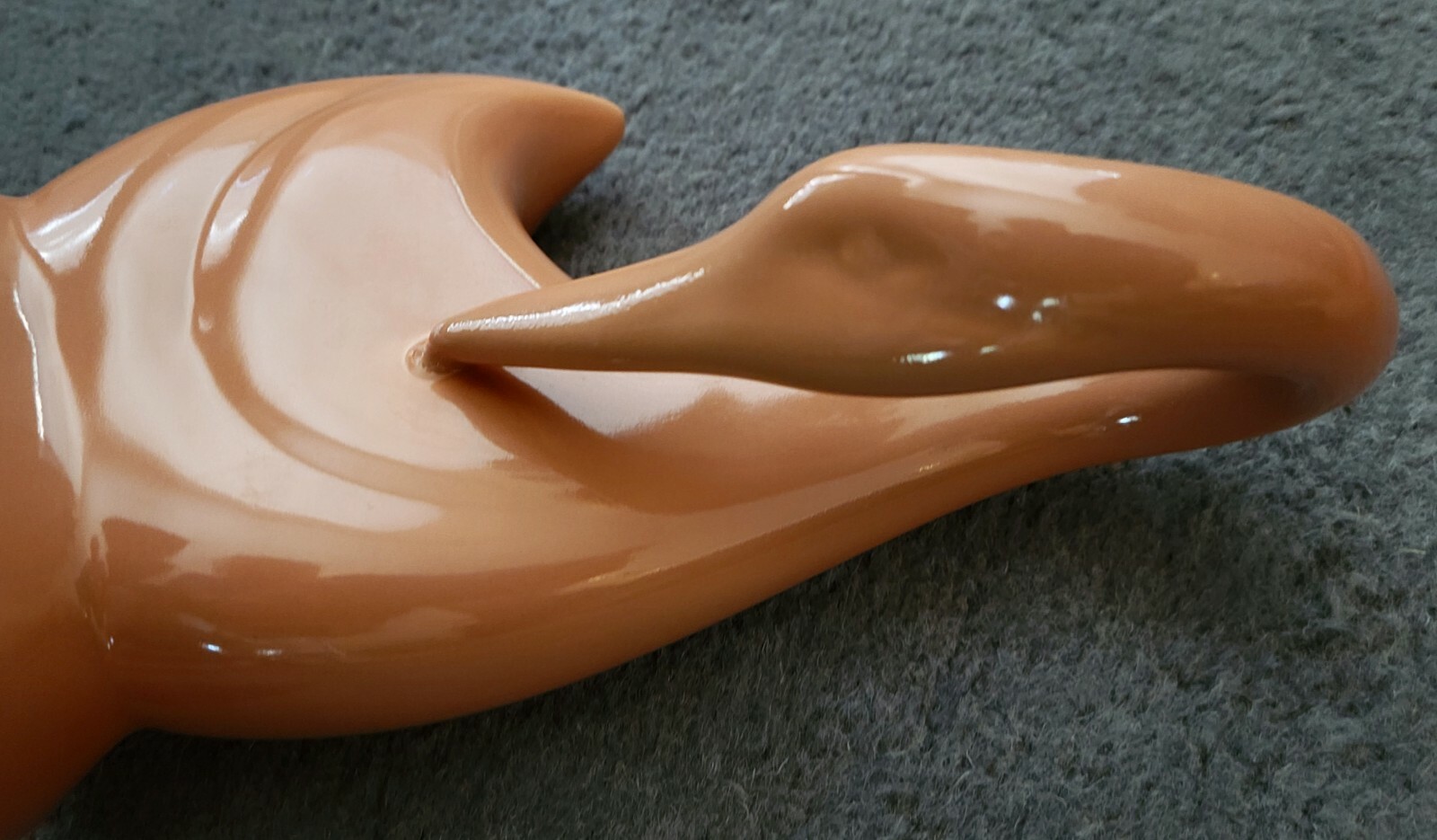 Jaru Pottery Reaching Egret Figurine Calfornia 1980s Peach Color
