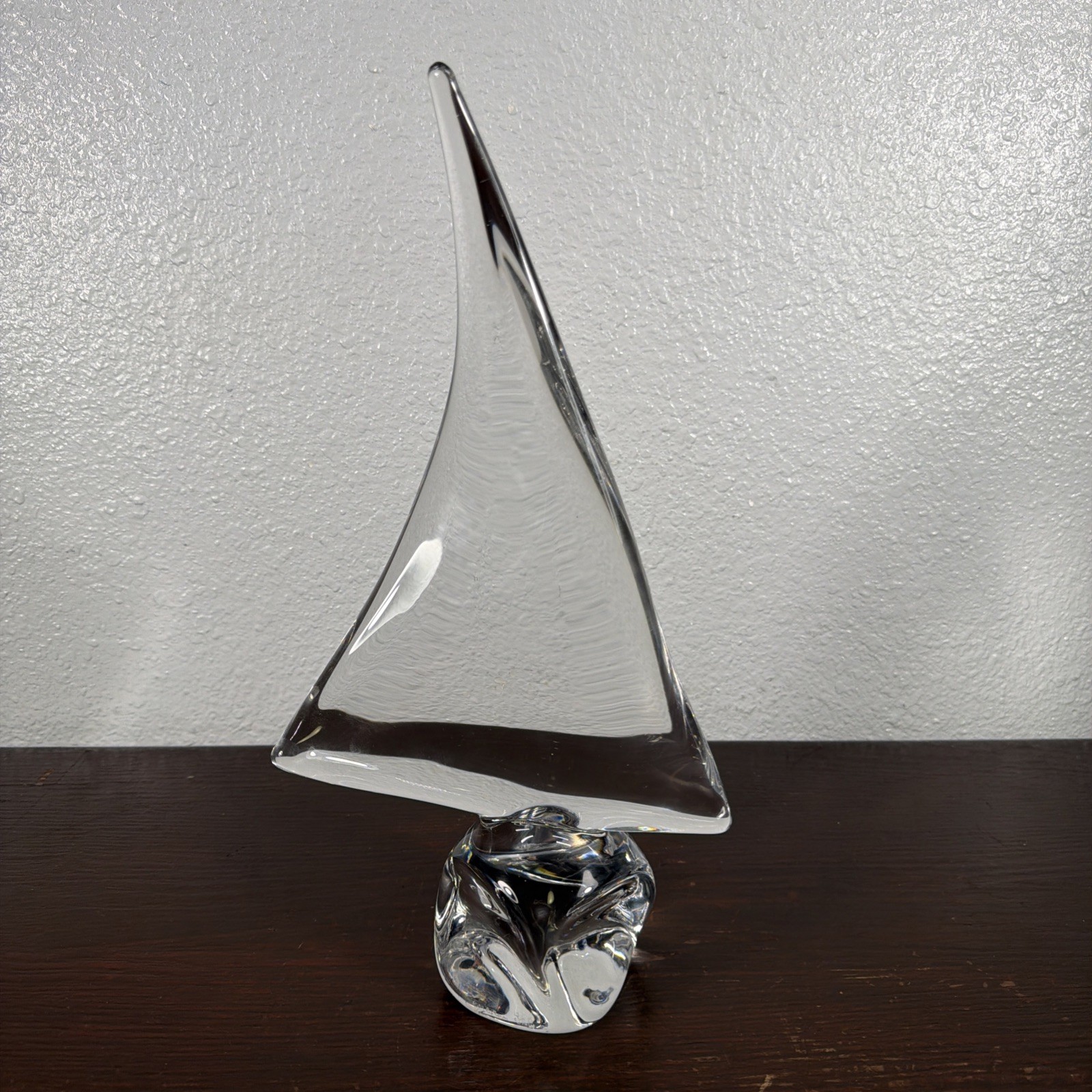 Vintage Corcoran Italy Signed Art Glass Sailboat 14.5” RARE (Daum Replica)