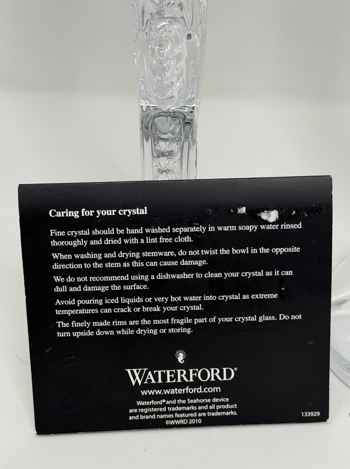 Waterford Crystal Seahorse 11 1/2 in. Candlestick Holders Pair Coastal Luxury