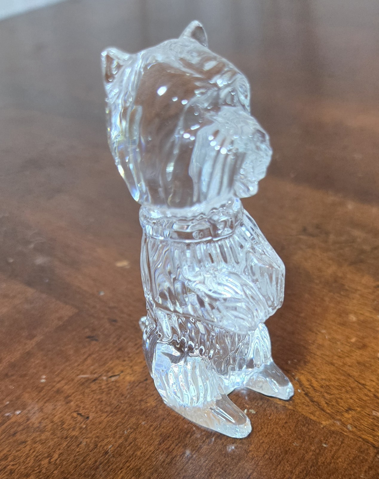 Adorable WATERFORD Cut Crystal Westie Dog Terrier 3 1/4″ Figurine W/label EUC