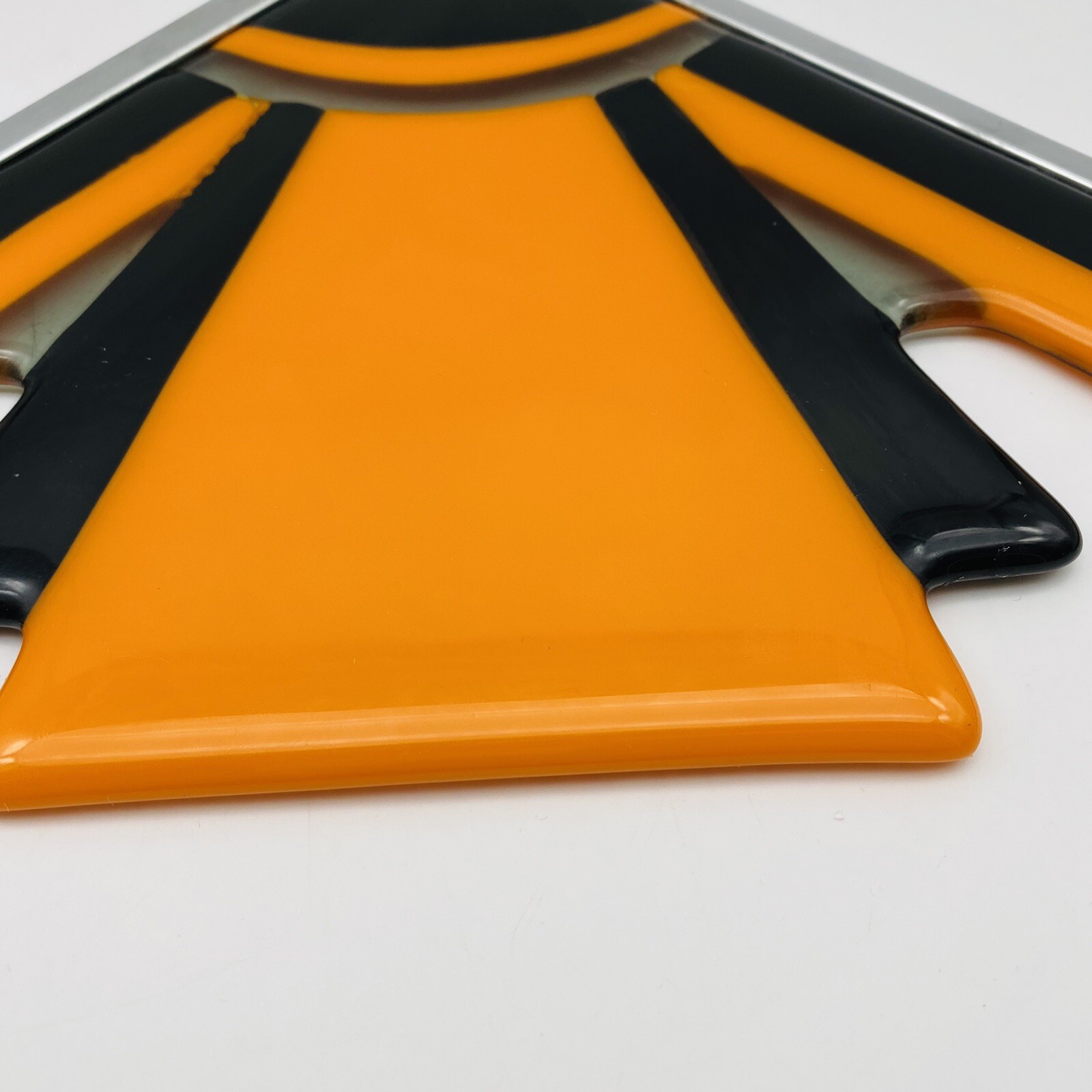 Stained Glass astrology arrow orange black