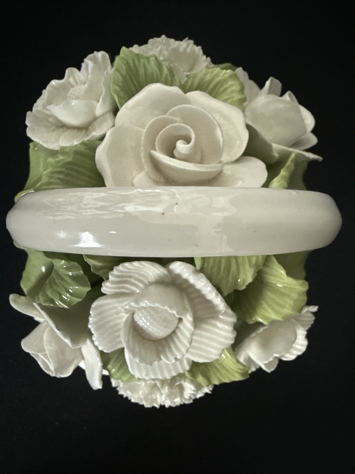 Aynsley Fine Bone China Flower Basket Hand Painted Hand Modelled England Vintage