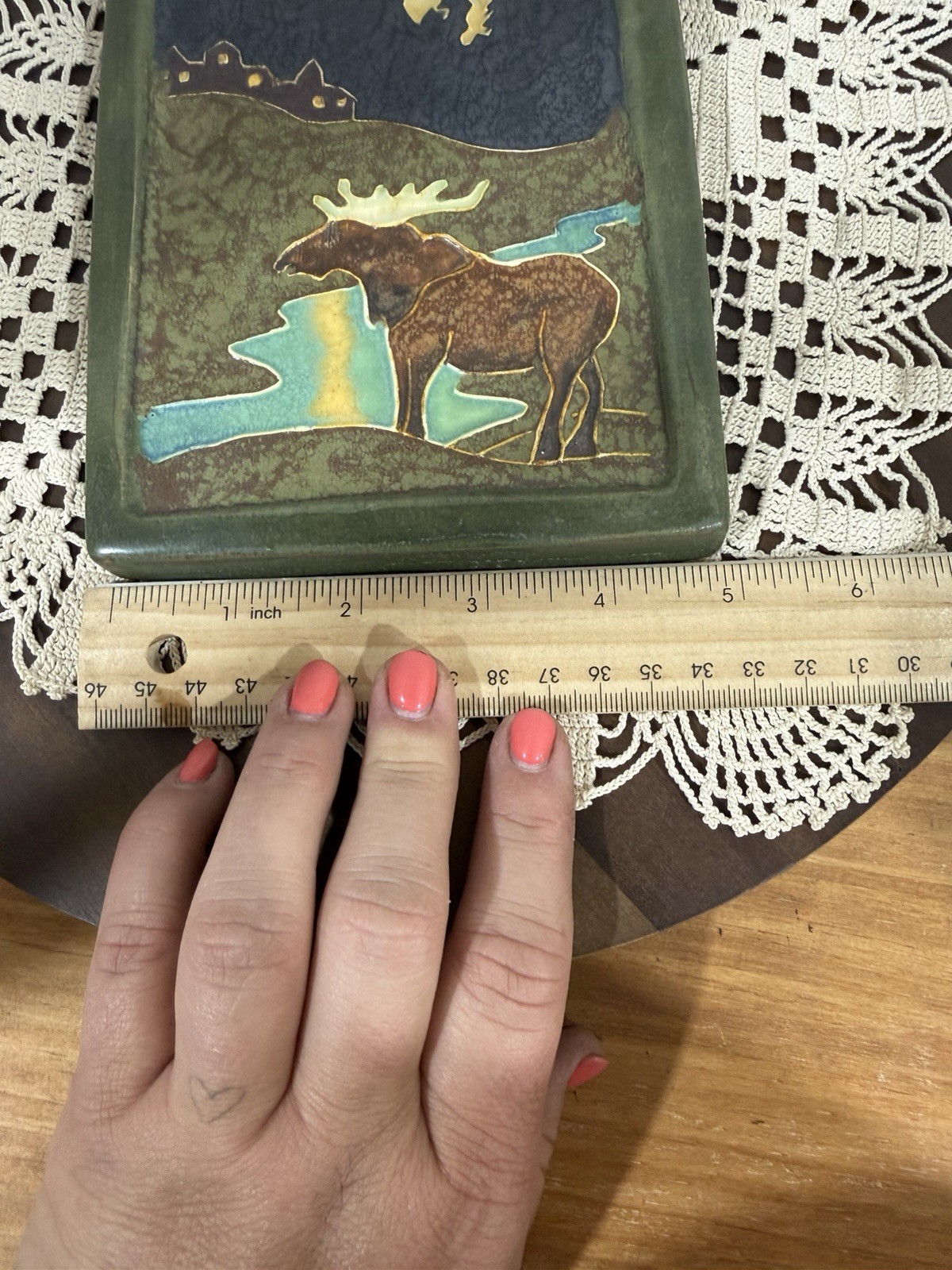Ephraim Faience 2023 Arts And Crafts Sojourn Scenic Forest Art Pottery Tile