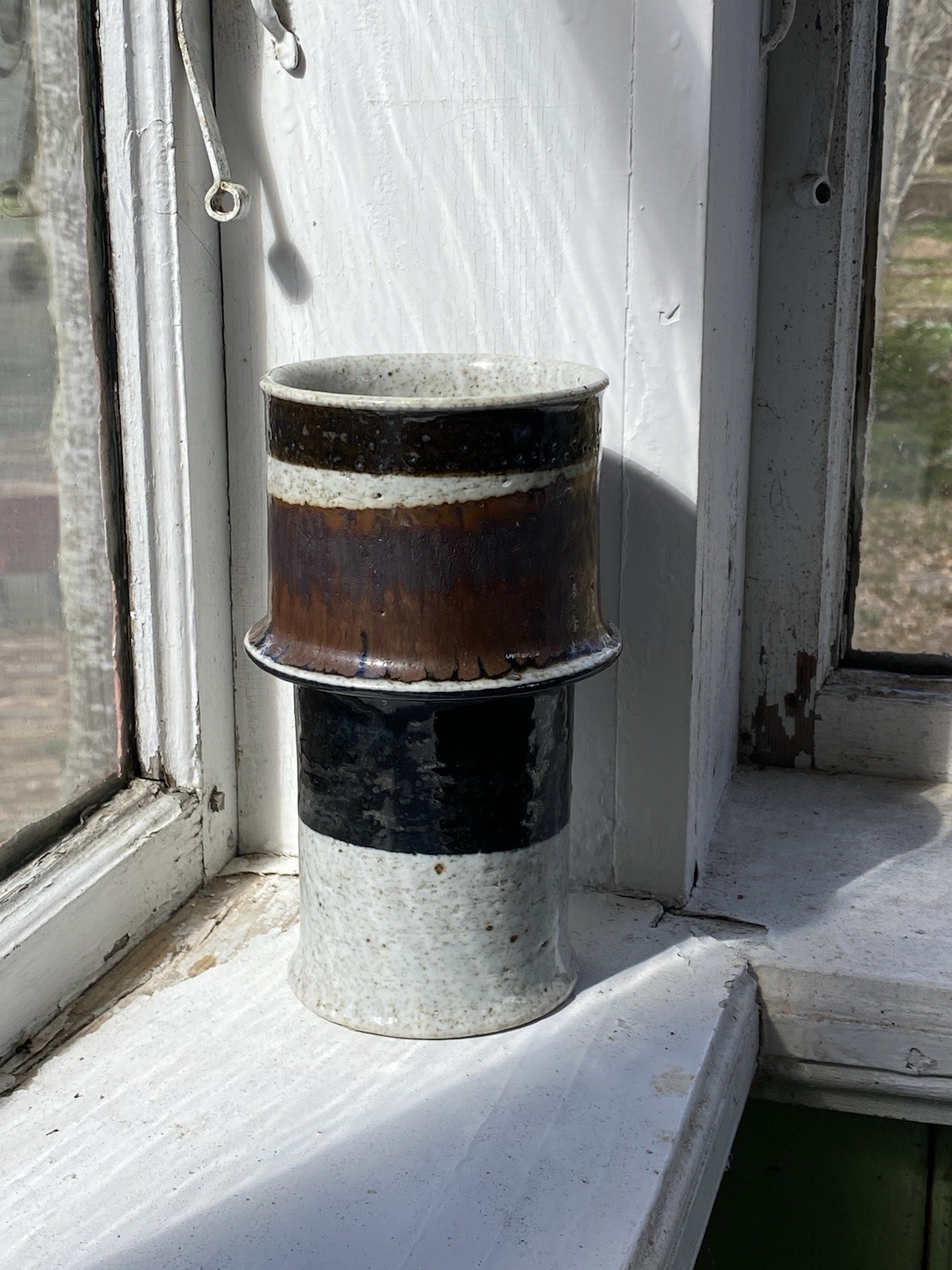 Vintage Rörstrand Ateljé Stoneware Vase Inger Persson Mid Century Mordern Sweden