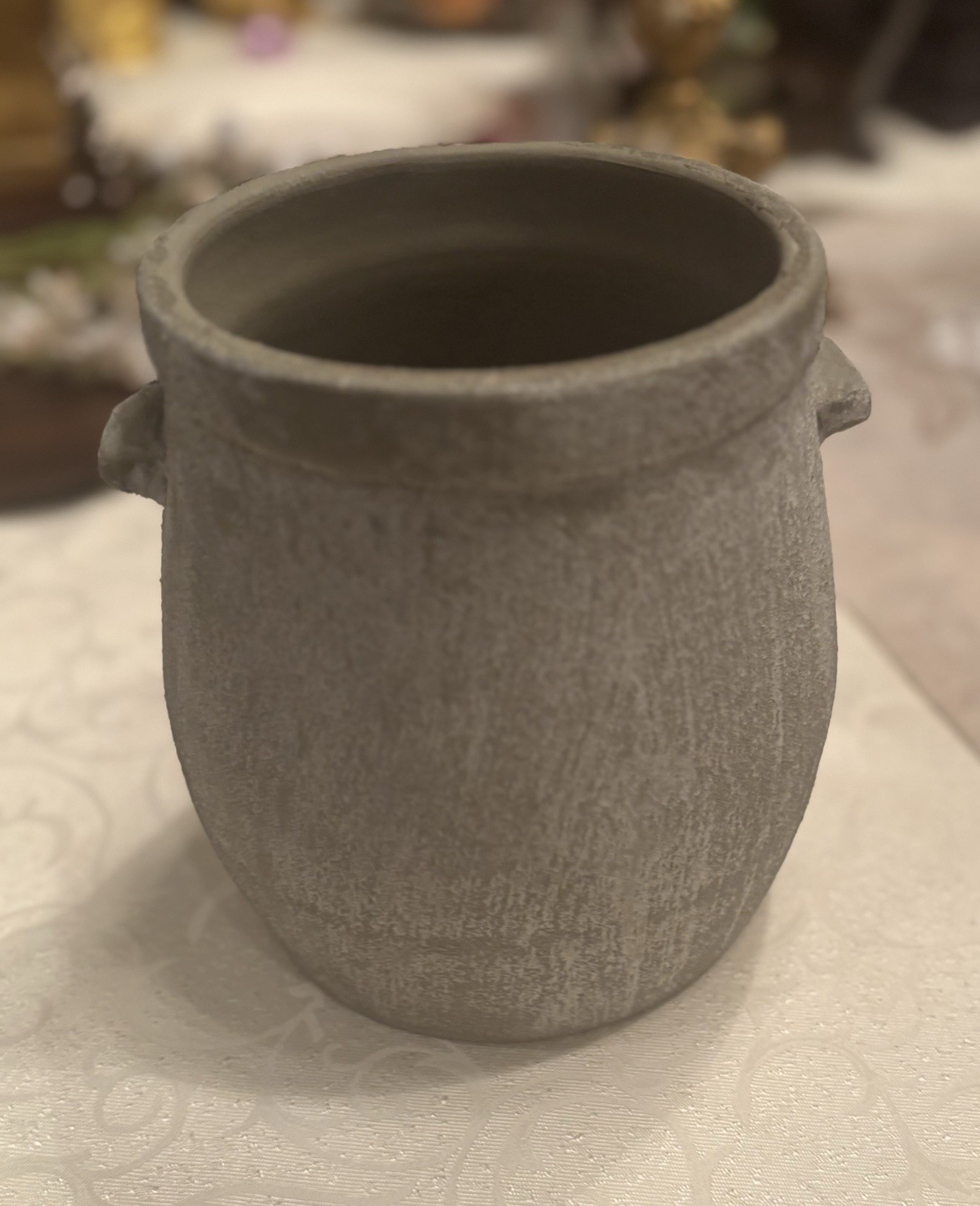 Round Top Collection Portuguese Stoneware Bachelor Cachepot Planter 7.5”