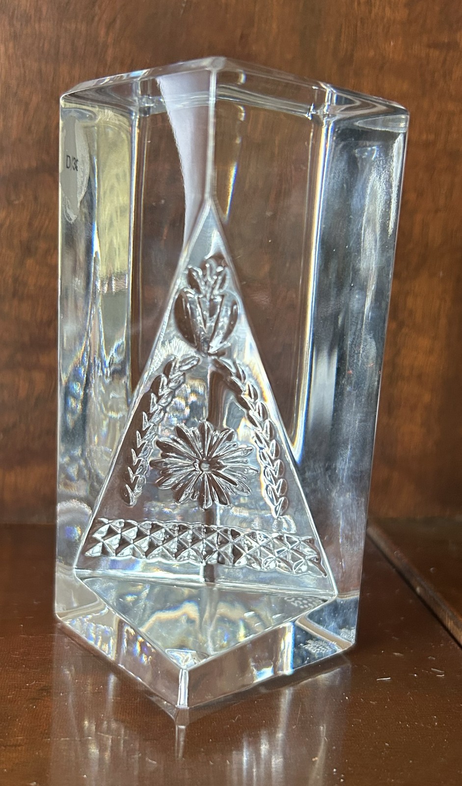 Waterford Crystal Times Square 2001 Paperweight Hope for Abundance EUC 4 1/2 in