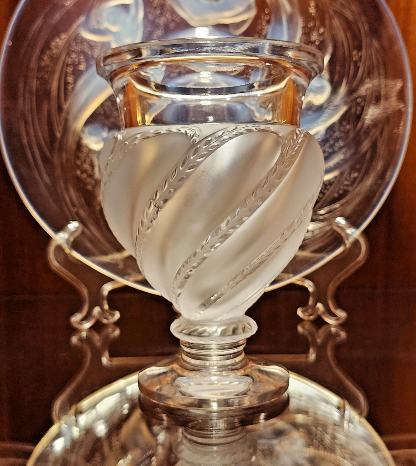 FLAWLESS! LALIQUE FRANCE CRYSTAL VASE ‘FREE SHIPPING!”