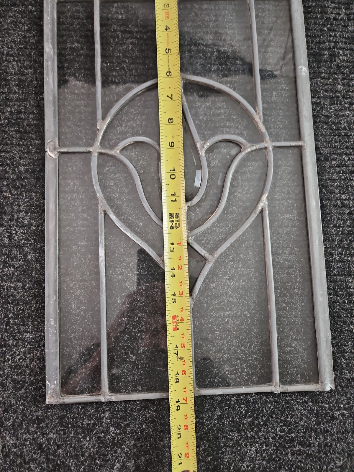 11.25″ x 18.75″ Handcrafted Stained Glass Tulip Panel Clear Beveled Window Panel