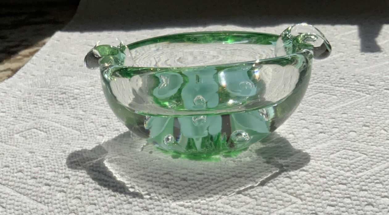 Joe St Clair Glass Bowl Ashtray Paperweight