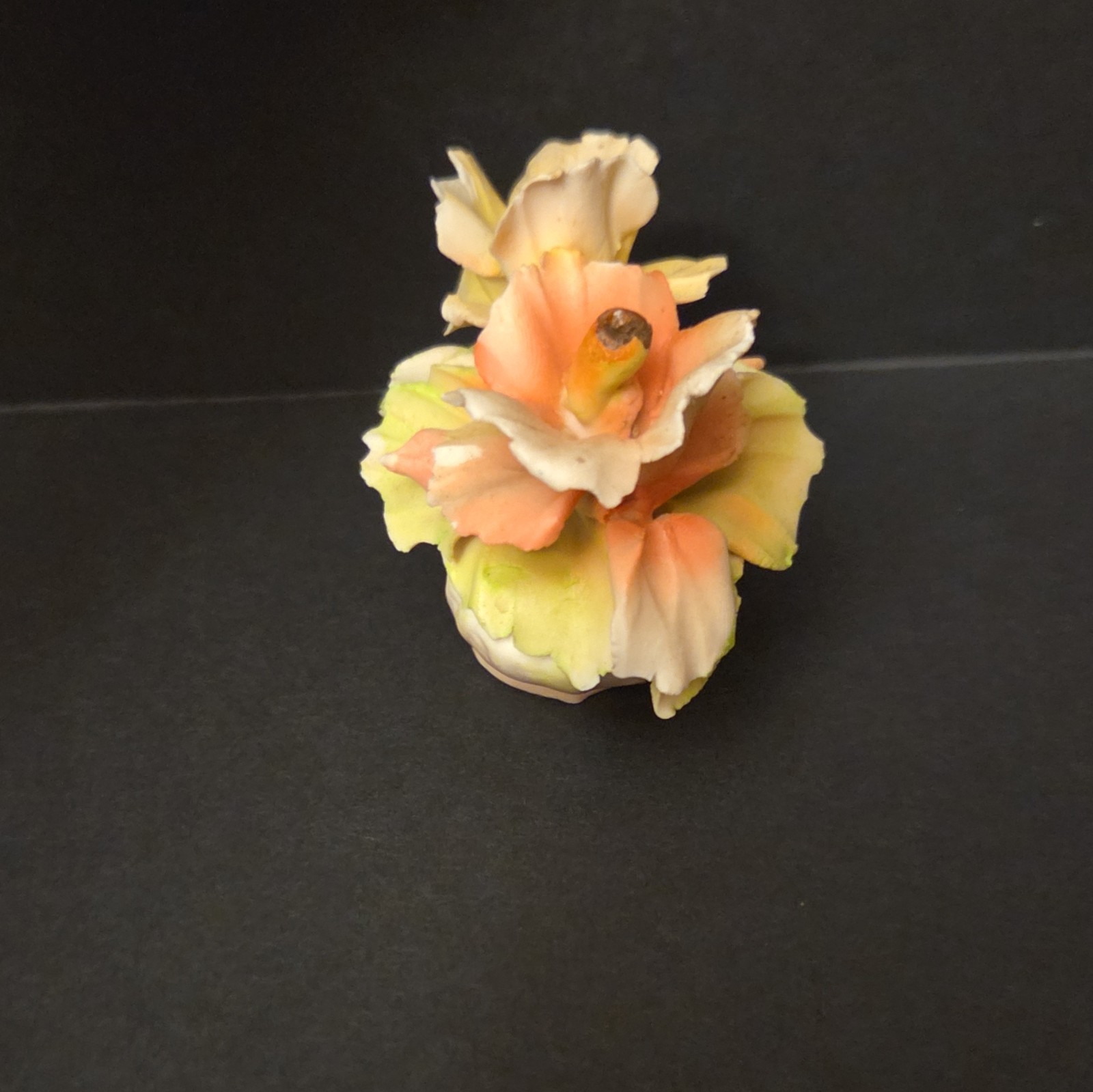 Matte Porcelain Floral Bouquet Figurine Vase Multicolor 2 in
