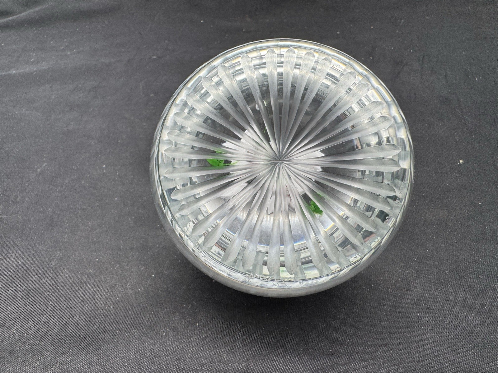Caithness Scotland Art Glass Flower Paperweight, Artist Signed, 2 7/8″