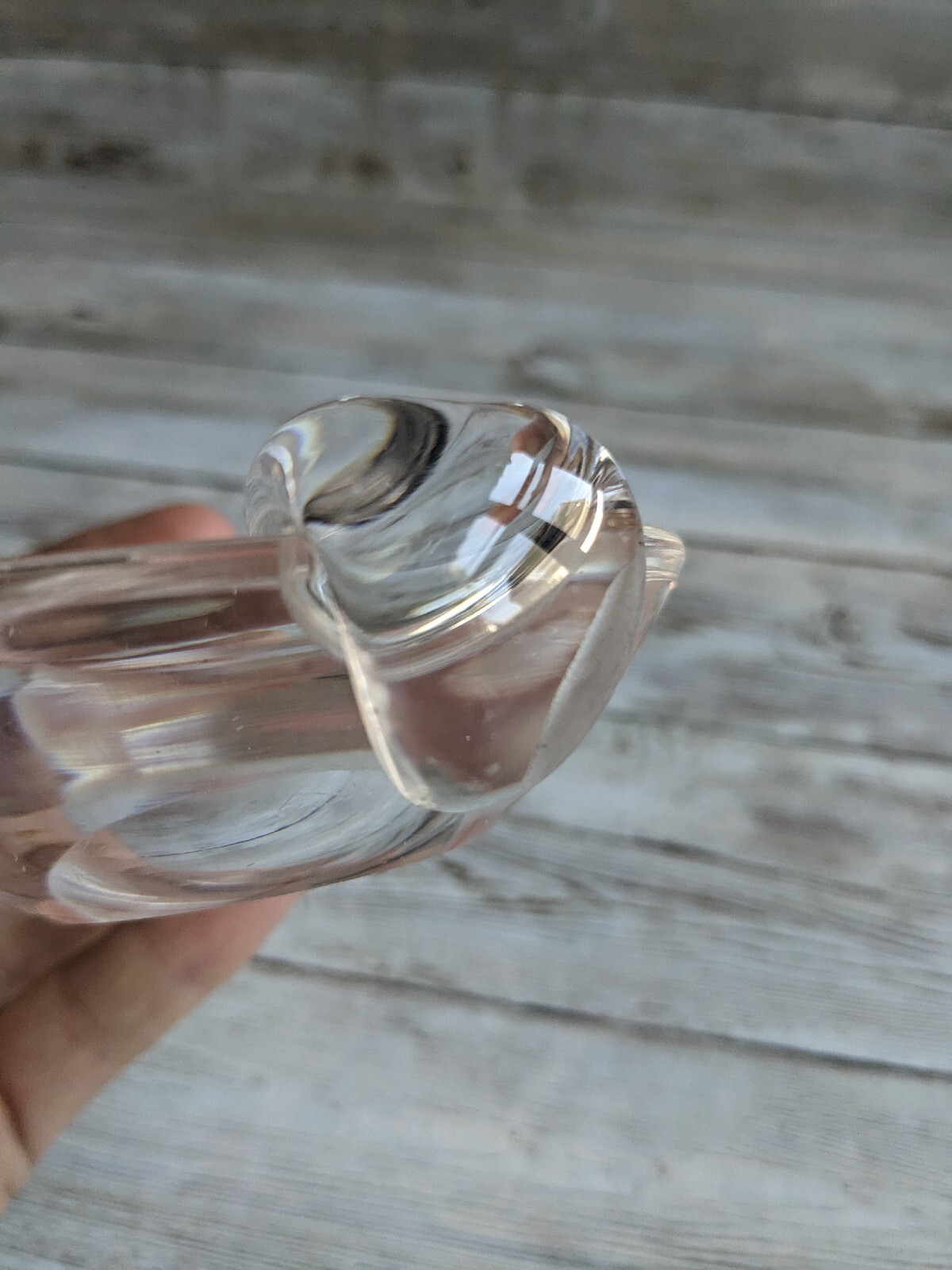 Vintage Steuben Small 3.25 In Art Glass Snail Scroll Handle Ashtray Signed