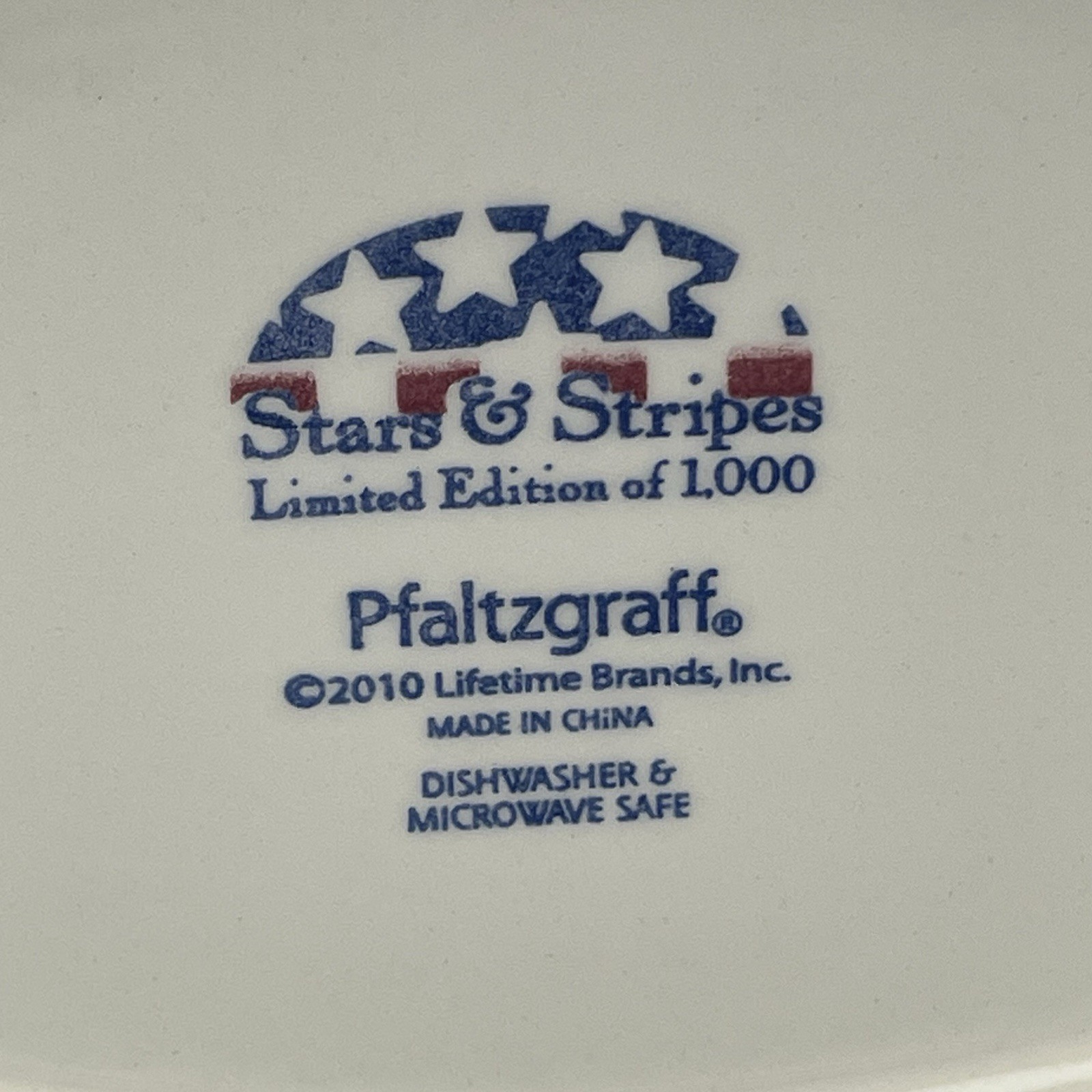 Pfaltzgraff Stars Stripes LE Ceramic Basket 2010 Patriotic Eagle USA Celebration