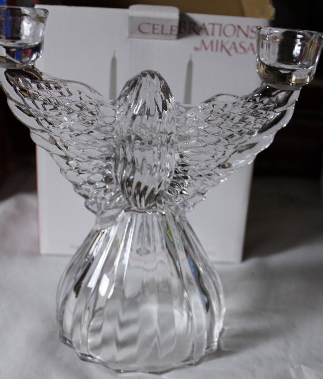 Mikasa Celebrations Angel Double Candlestick Holder By Mikasa New (Open Box)