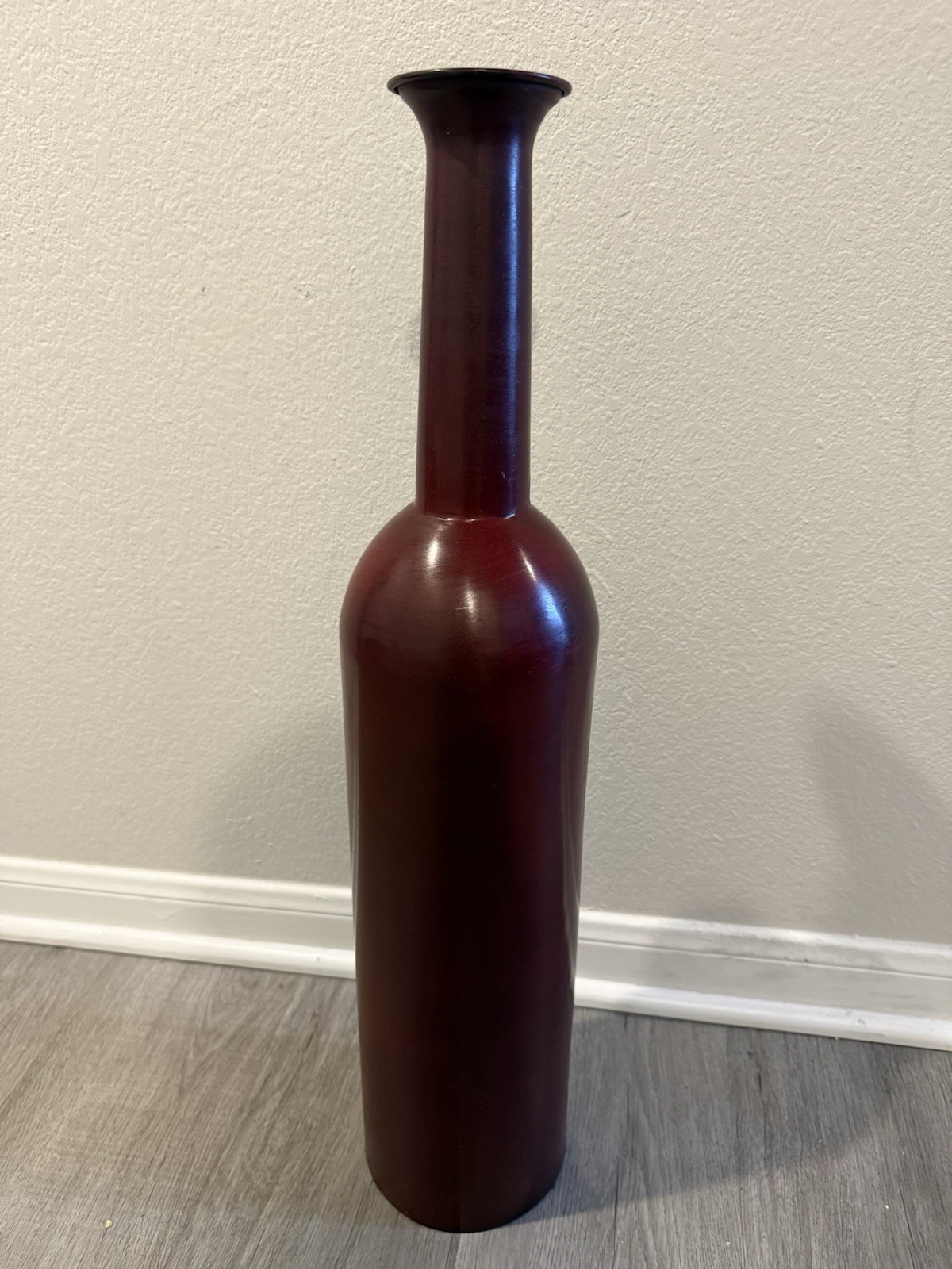 VTG Danish Holmegaard Burgundy Red Metal Vase Designed By Otto Brauer 1960