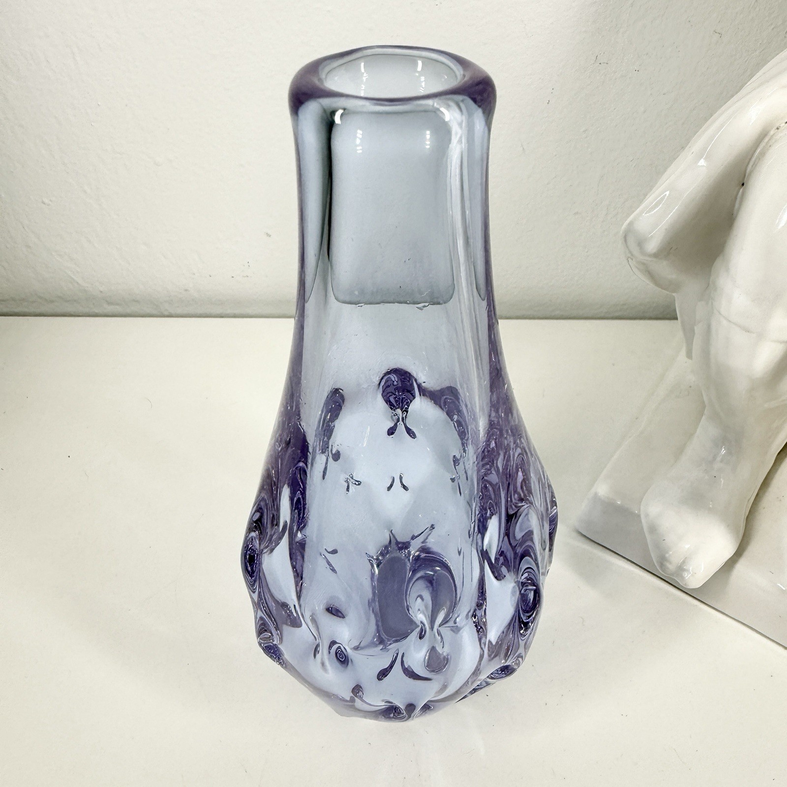 ZELEZNY BROD Sklo Alexandrite NEODYNIUM GLASS VASE Miroslav Klinger 60s-70s 7in