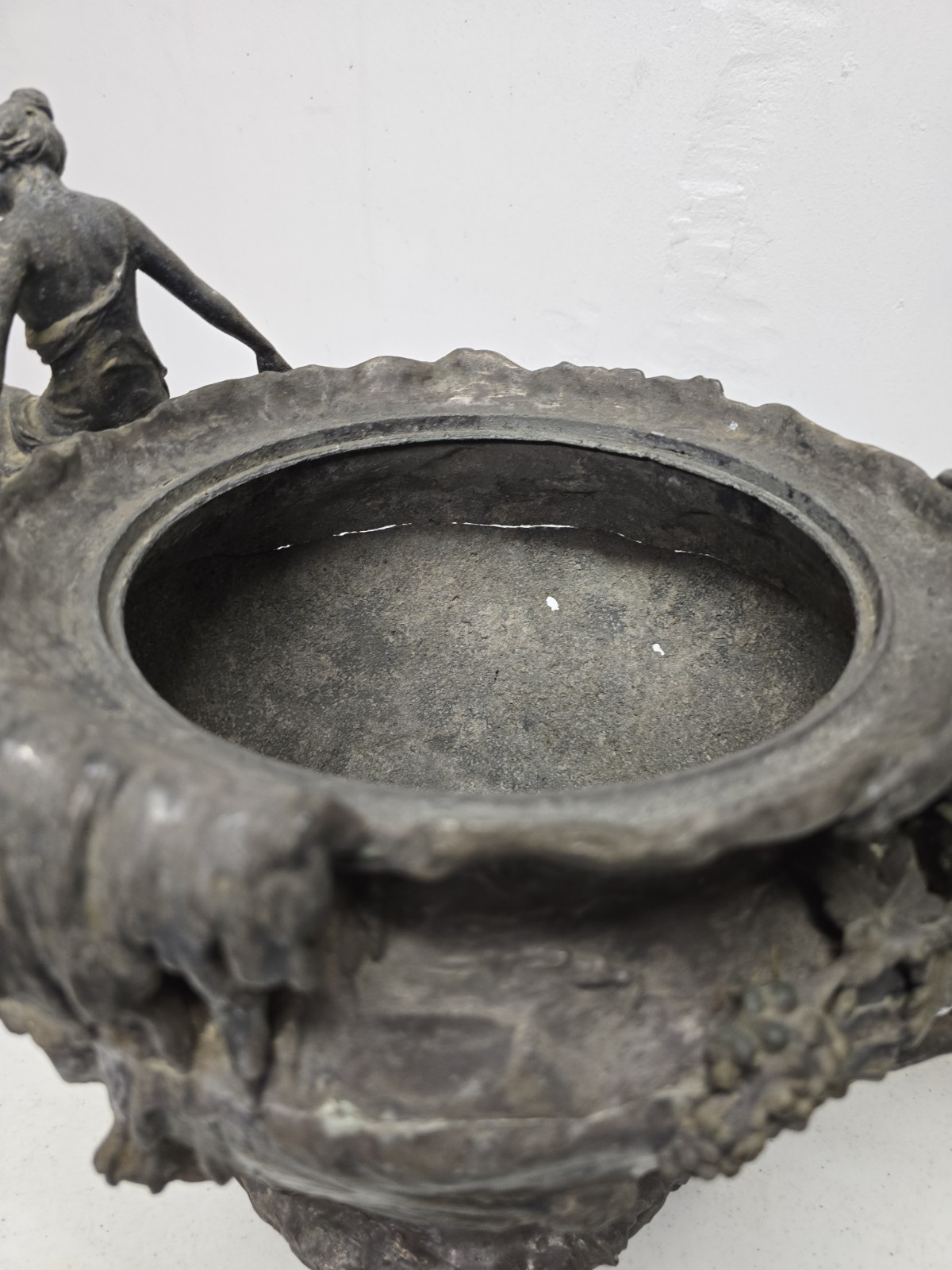 Antique Art Nouveau Pewter Satyr Cache-Pot Attributed to Hans Stoltenberg-Lerche