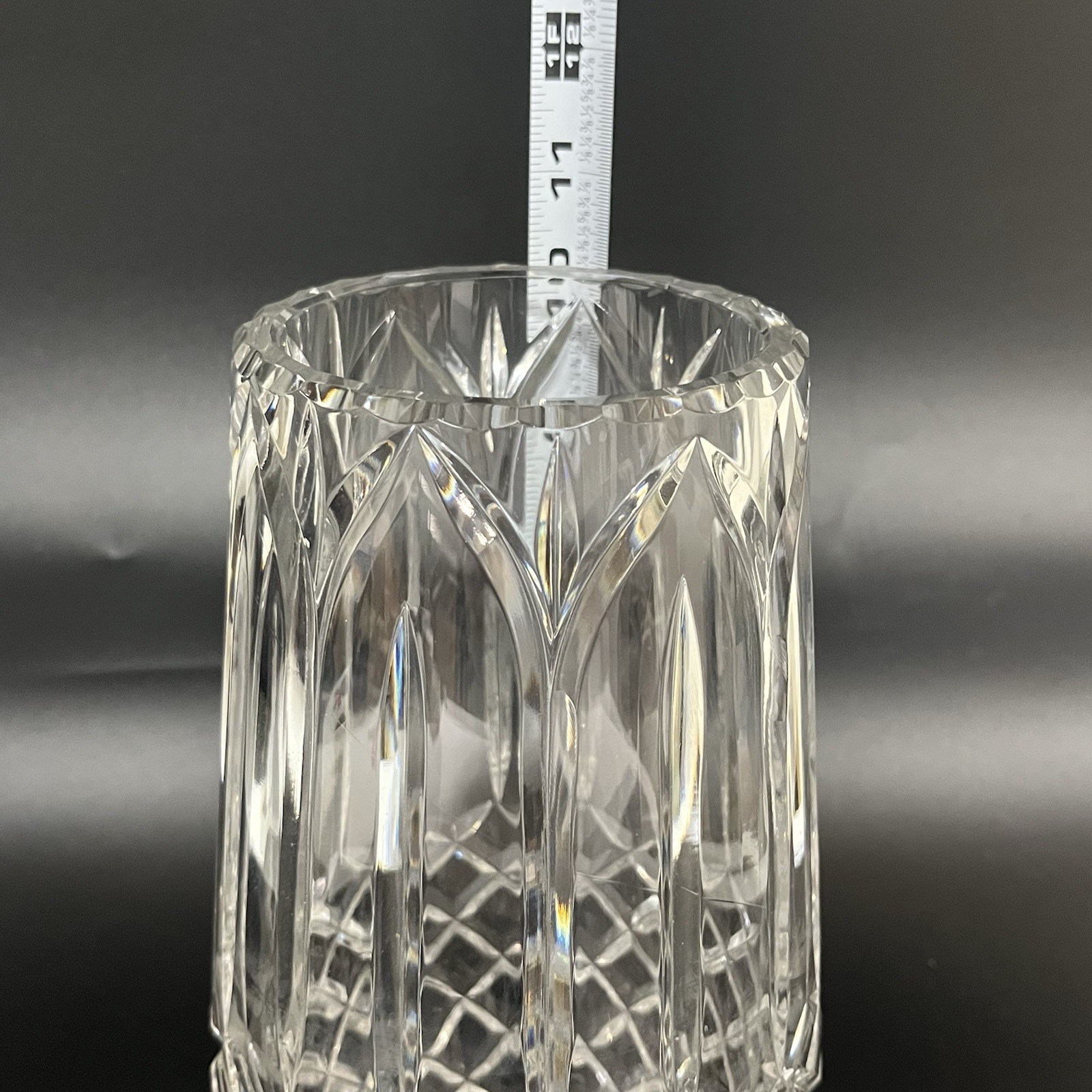 Atlantis Chartres 10″ Cut Lead Crystal Vase Portugal – Excellent Condition Heavy