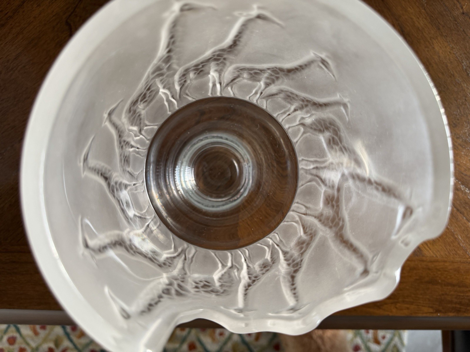 Nachtmann Frosted & Crystal Giraffe Safari Decorative Vase, 10 in Tall
