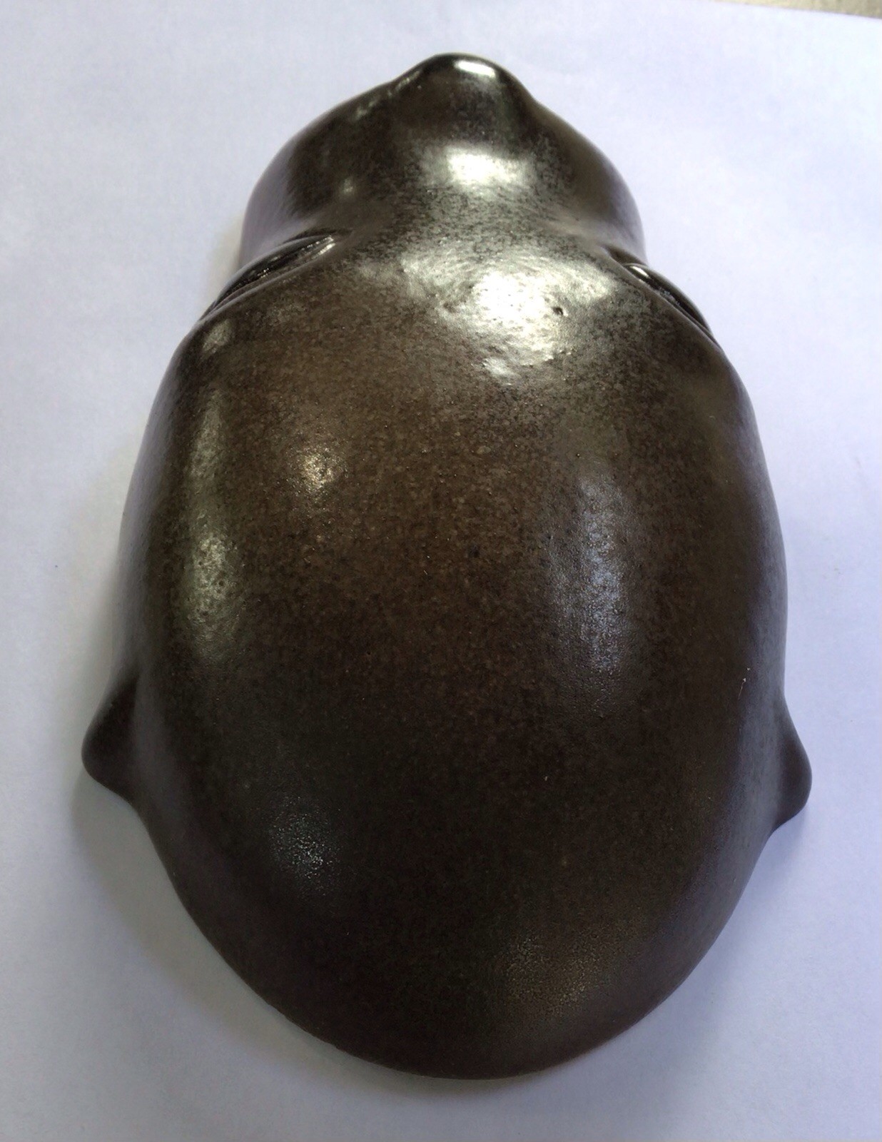 Wayne Shadburne Fine Art Pottery Seal Sea Lion Face Sculpture Paperweight