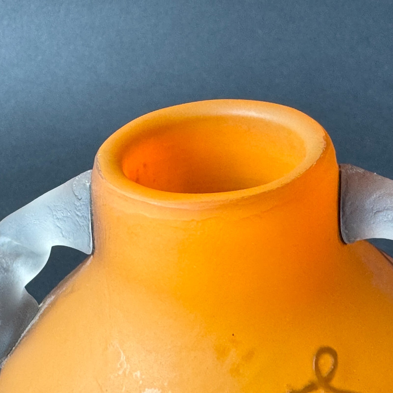 Andre Delatte, acid etched sferical vase