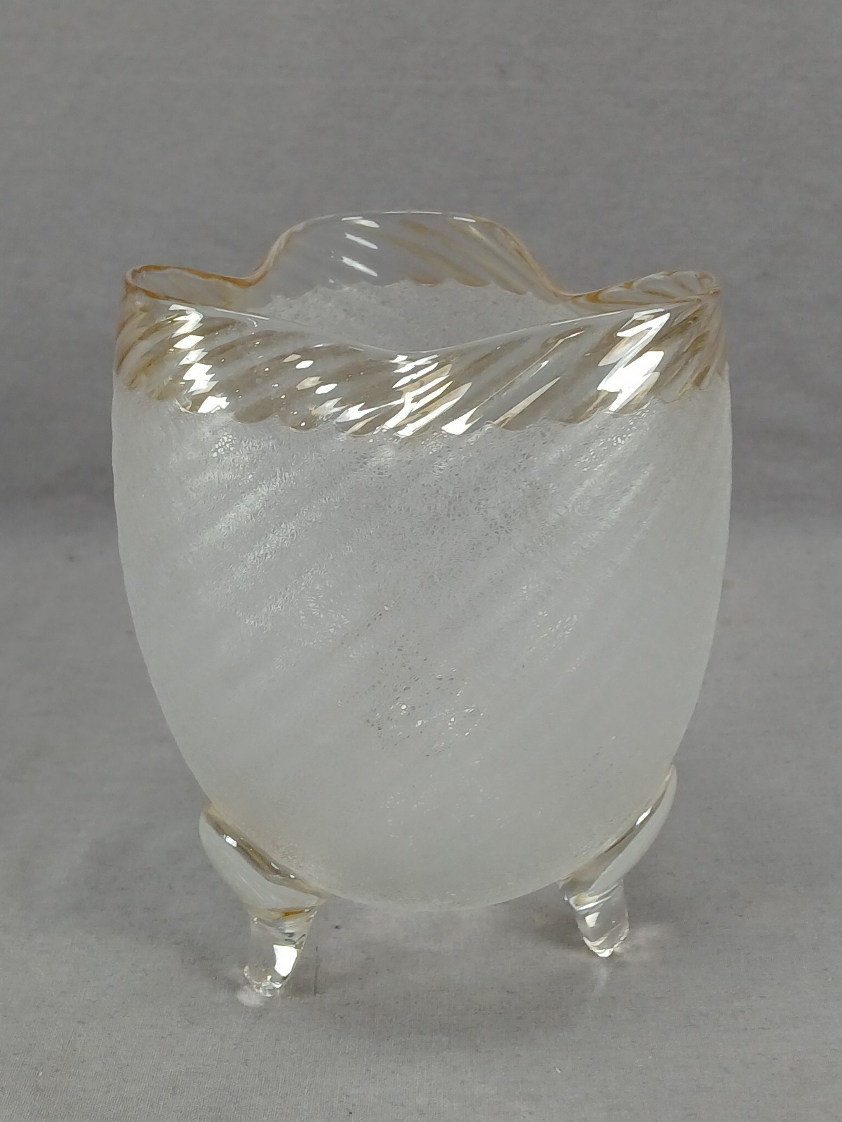 EAPG New England Glass Pomona Swirl Rip-Optic Vase Circa 1885-1887