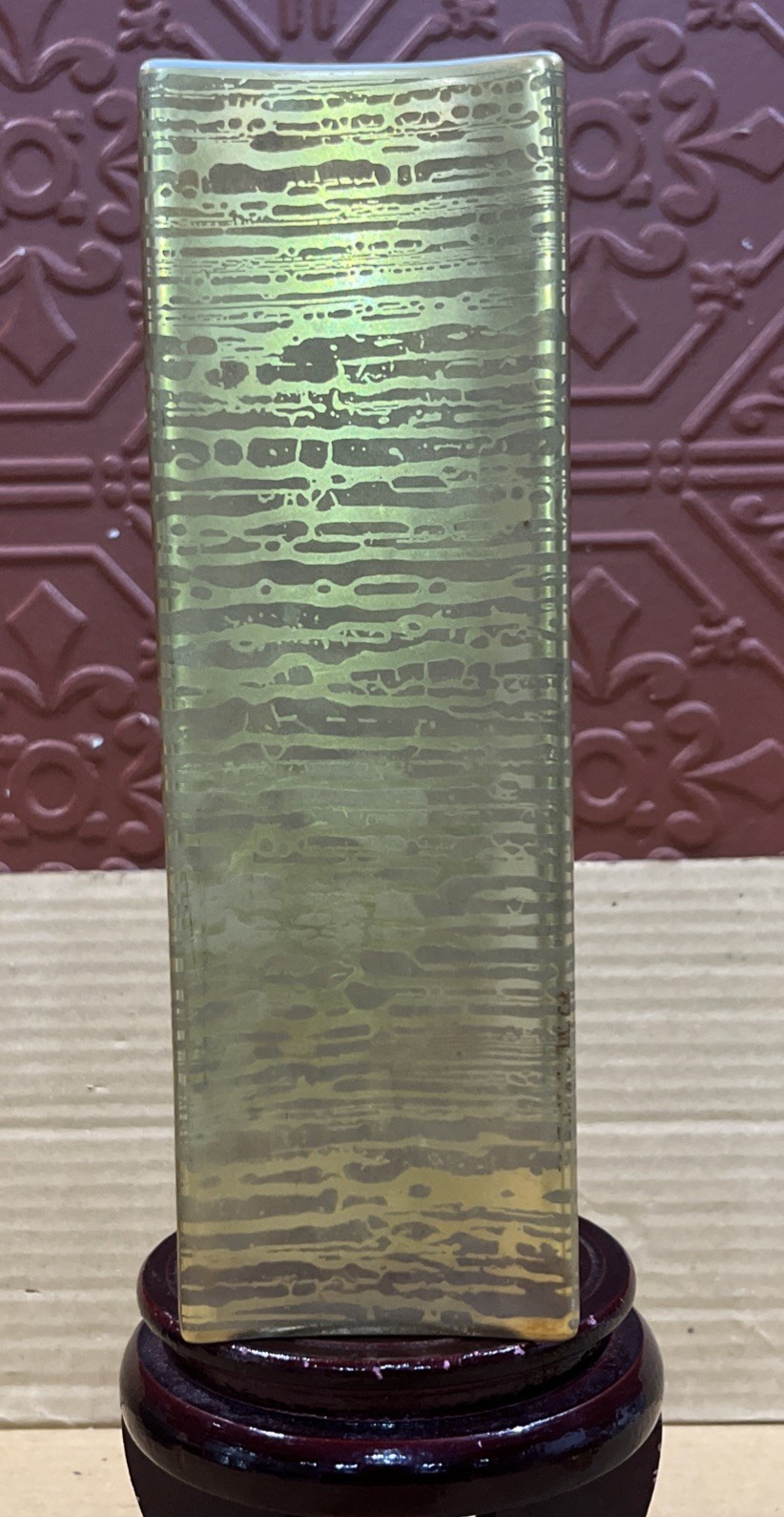 Vintage Rosenthal Vase Matte Gold Gilt Studio Line Curved Edge Approx 8” Tall