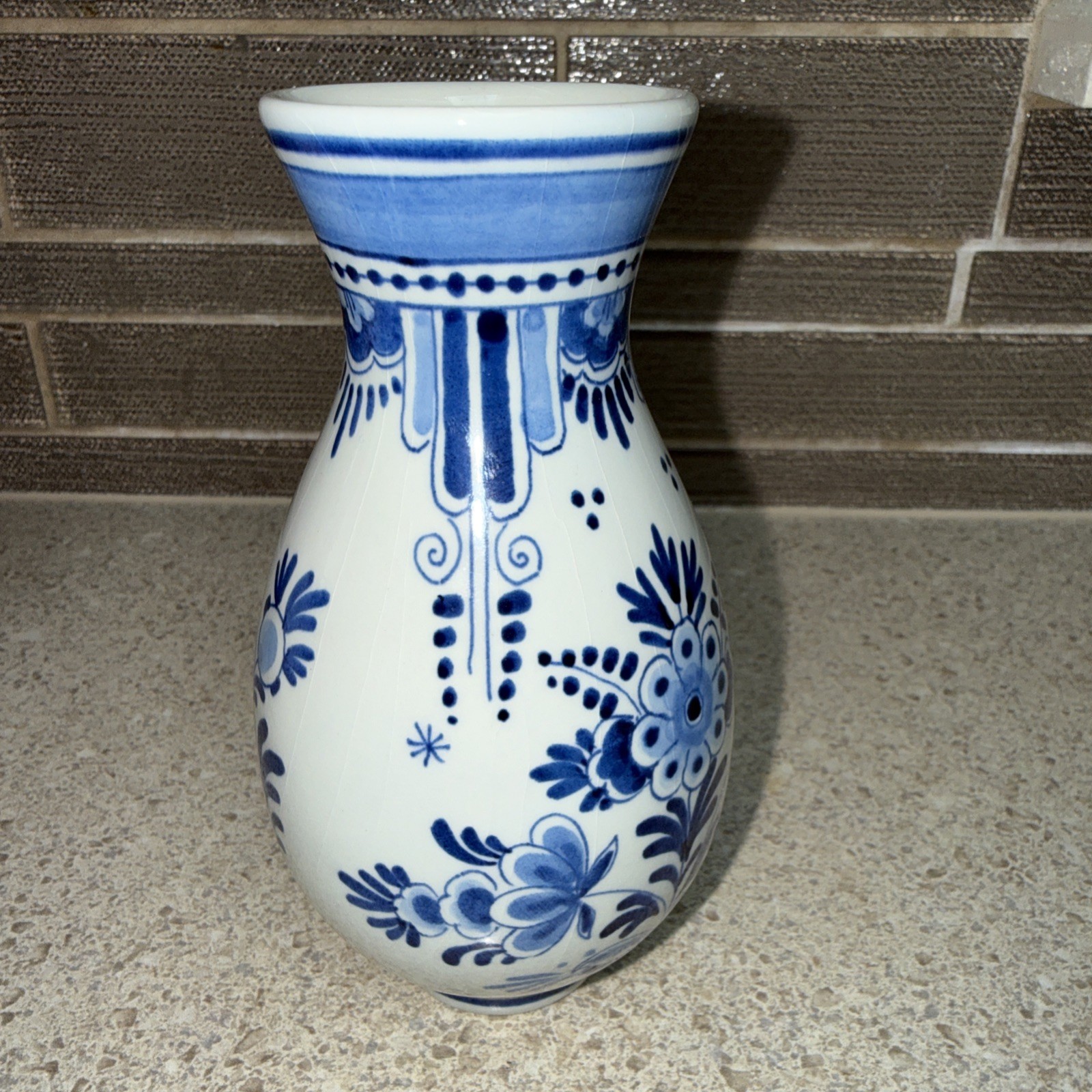 Royal Delft Blue & White Vase – Hand Painted – De Porceleyne Fles – Holland