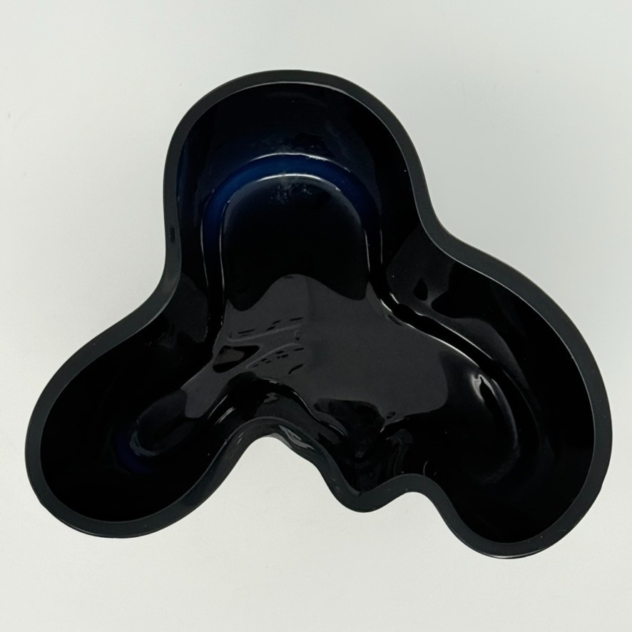 Alvar Aalto Iittala Savoy Vase Dark Cobalt Blue 4.75″ Signed Finland Rare