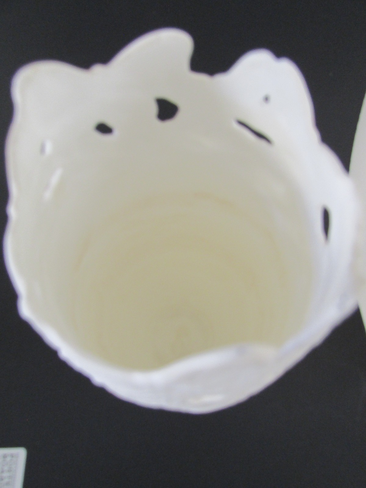 GUMP’S San Francisco White Matte Porcelain Butterfly Vase/Vessel