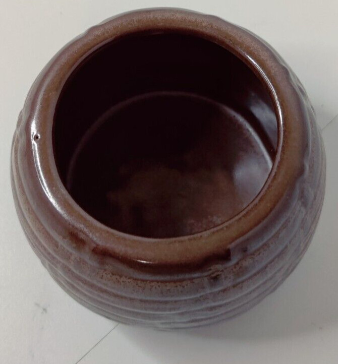 VTG 70s FRANKOMA POTTERY 803 PLANTER VASE USA BROWN COLORS NICE CONIDITION