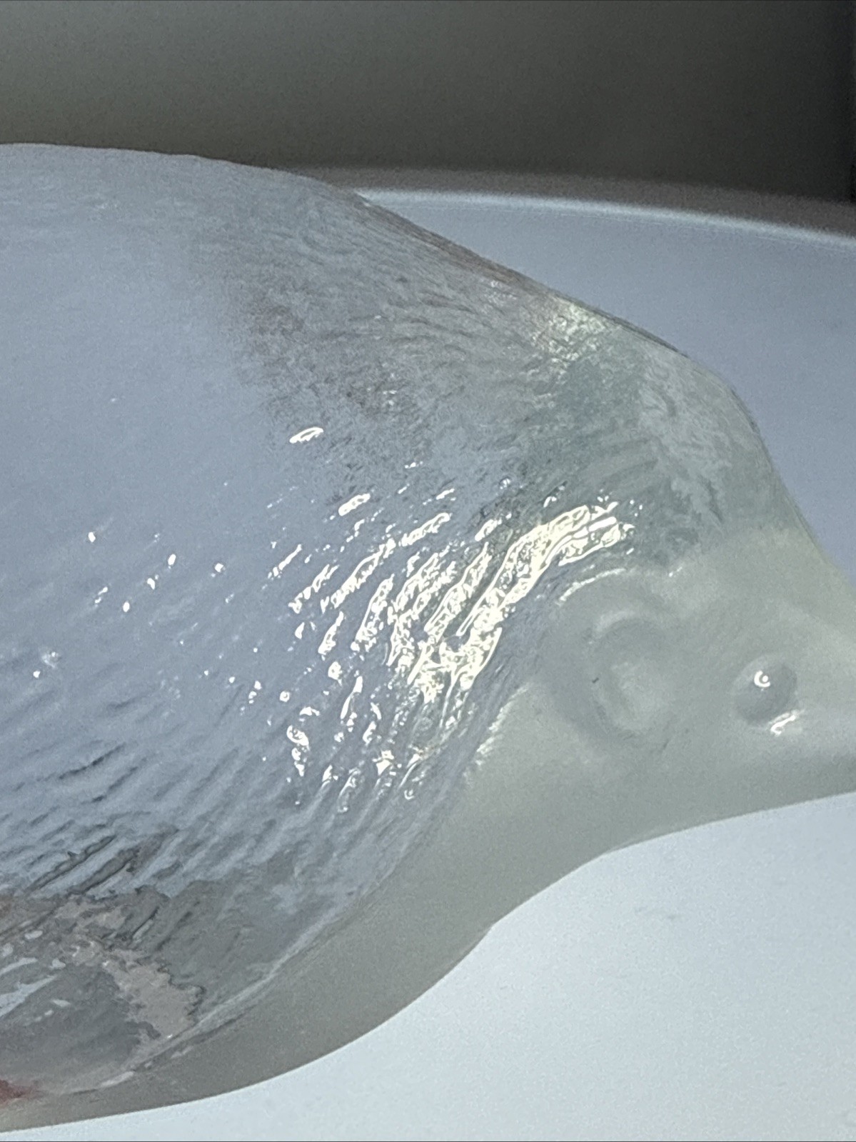 Vintage Nybro Sweden Hedgehog Glass Sculpture / Paperweight 4.5”x2.5”; Sonic