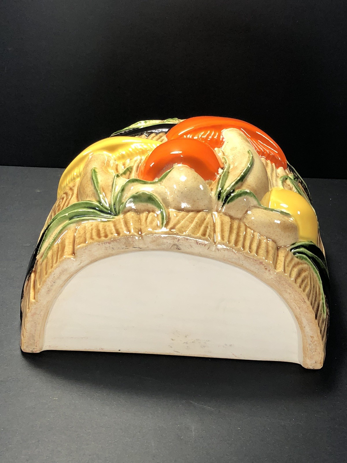 Vintage Ceramic Mushroom Wall Pocket Planter Handmade Pottery Retro 1970’s Decor