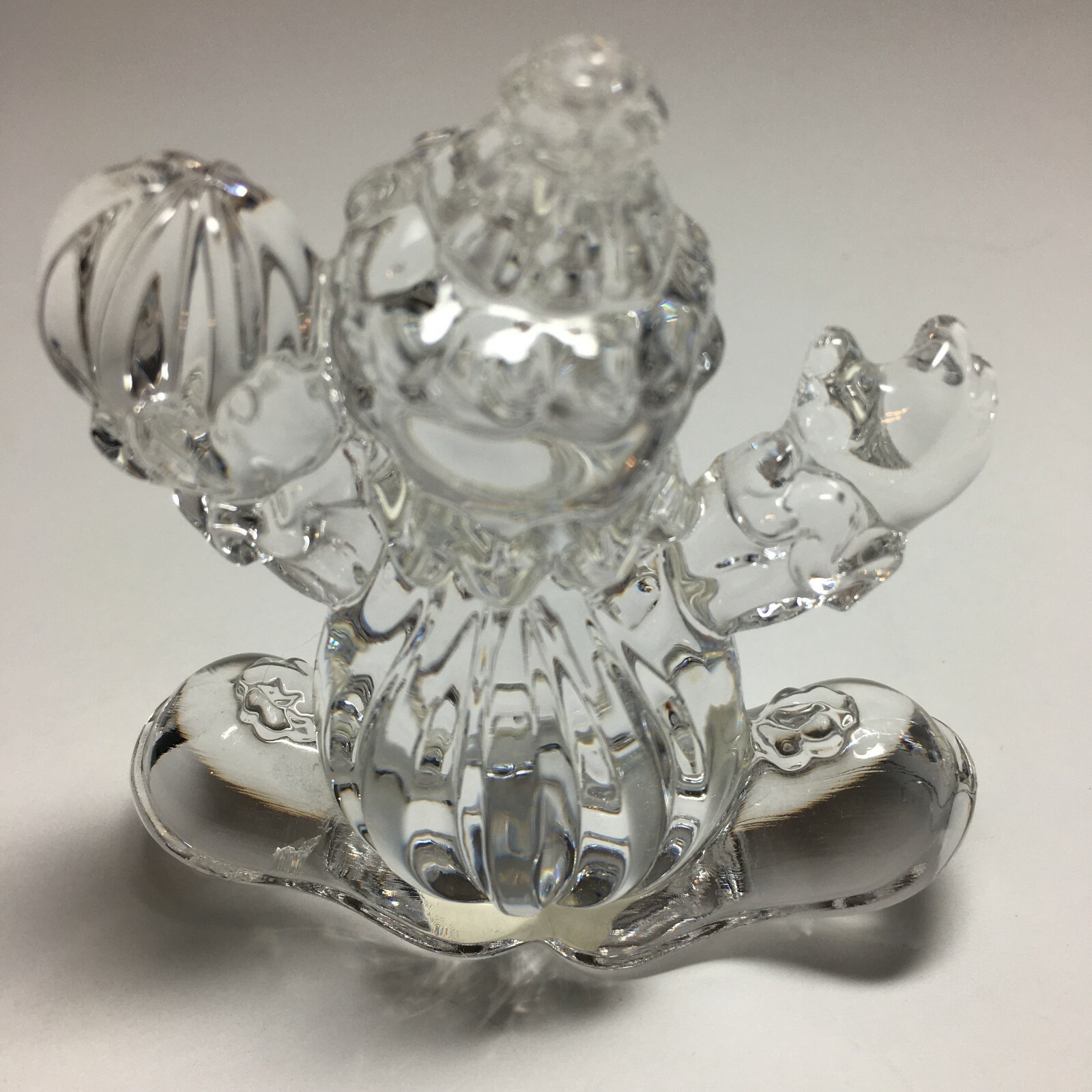 Princess House Crystal Treasures Clown with Ball 24% Lead Crystal Germany 2.7 in