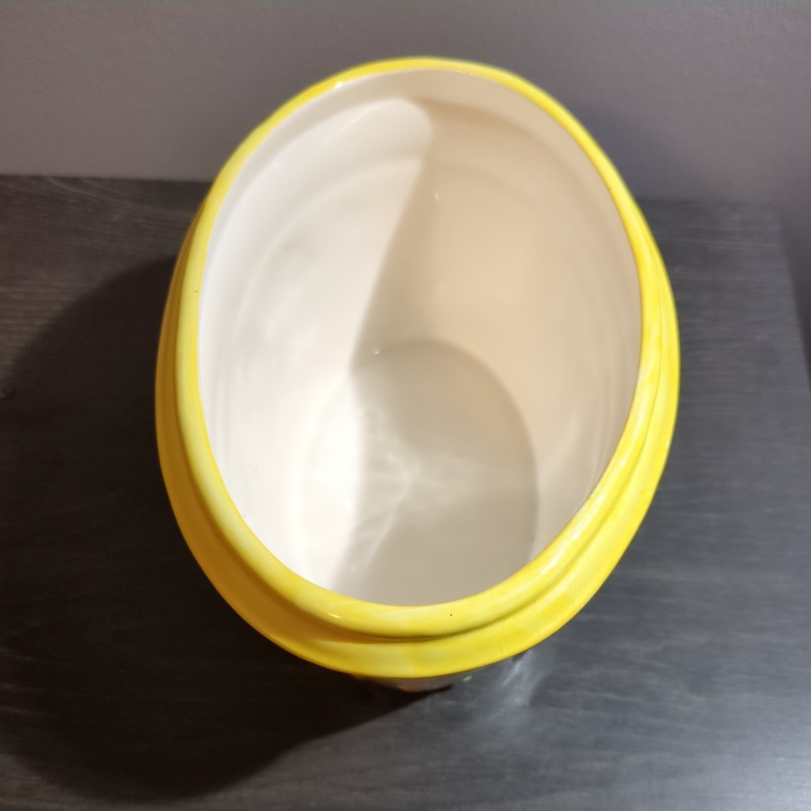 Vintage Napco Cupcake Celebrate Ceramic Planter Ice Cream Tub Shape (Defects)