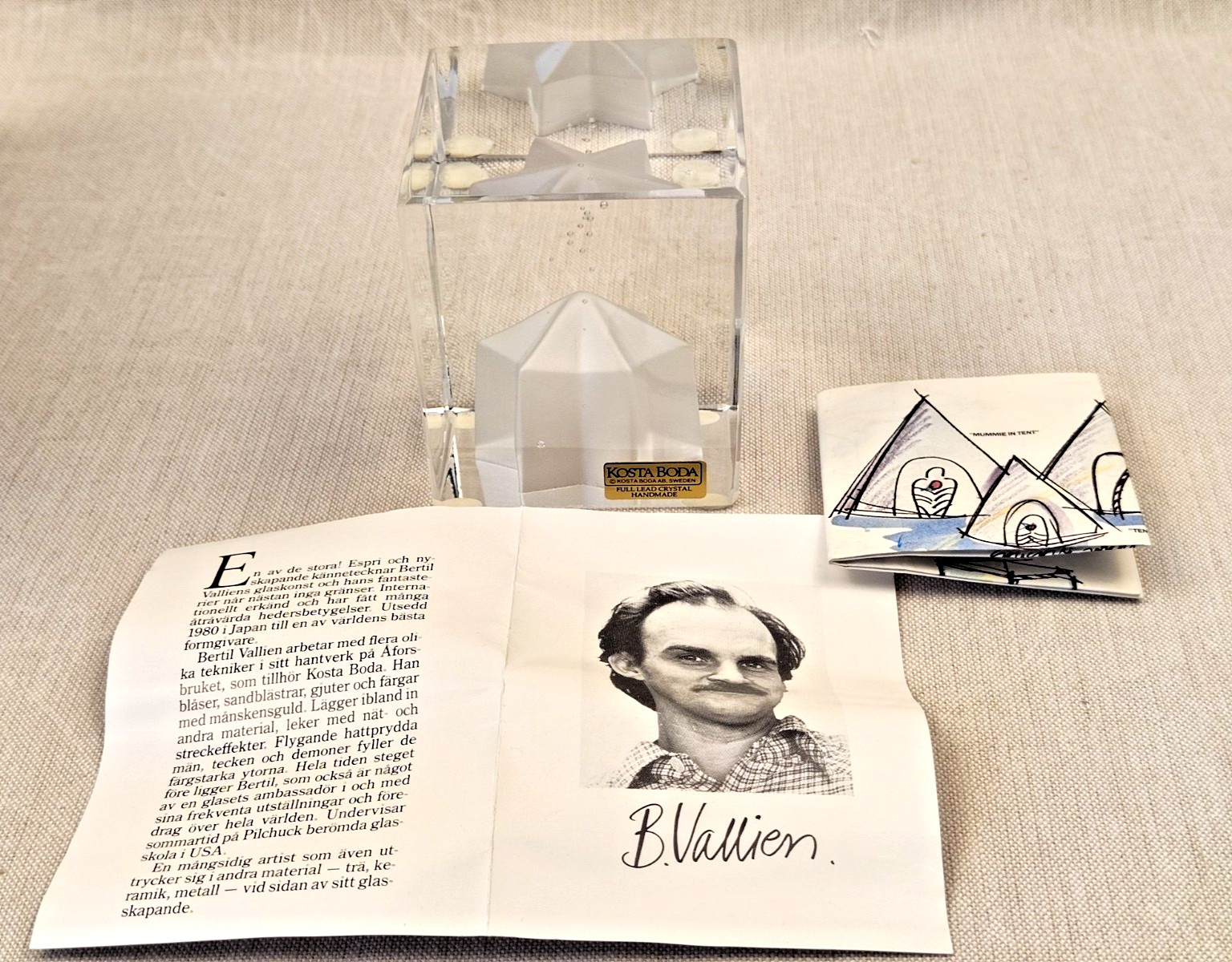 A glass sculpture from the Crystal Fantasy coll., designed by Bertil Vallien