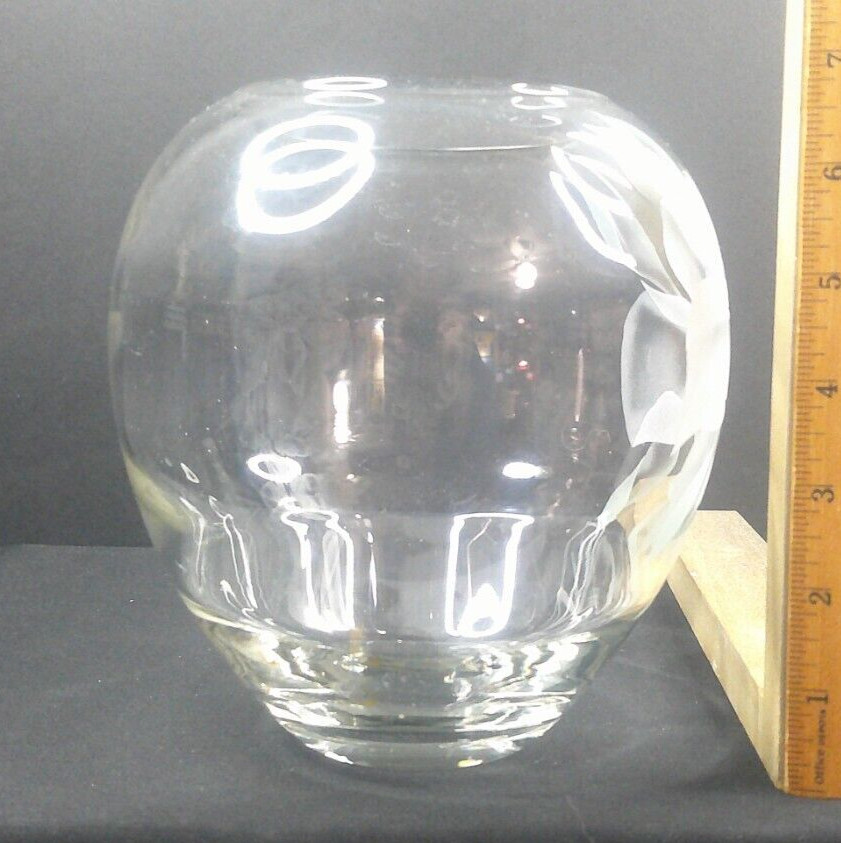 Tiffin, Signed, Rose, Swedish Optic, Vase, American Art Glass, 1940’s, VgCd