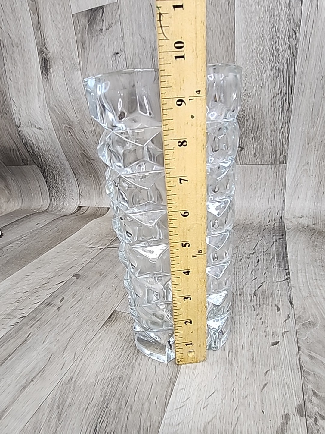 Lady Victoria Vase Fine Crystal Clear Glass France Heavy 10″ – Very Nice!