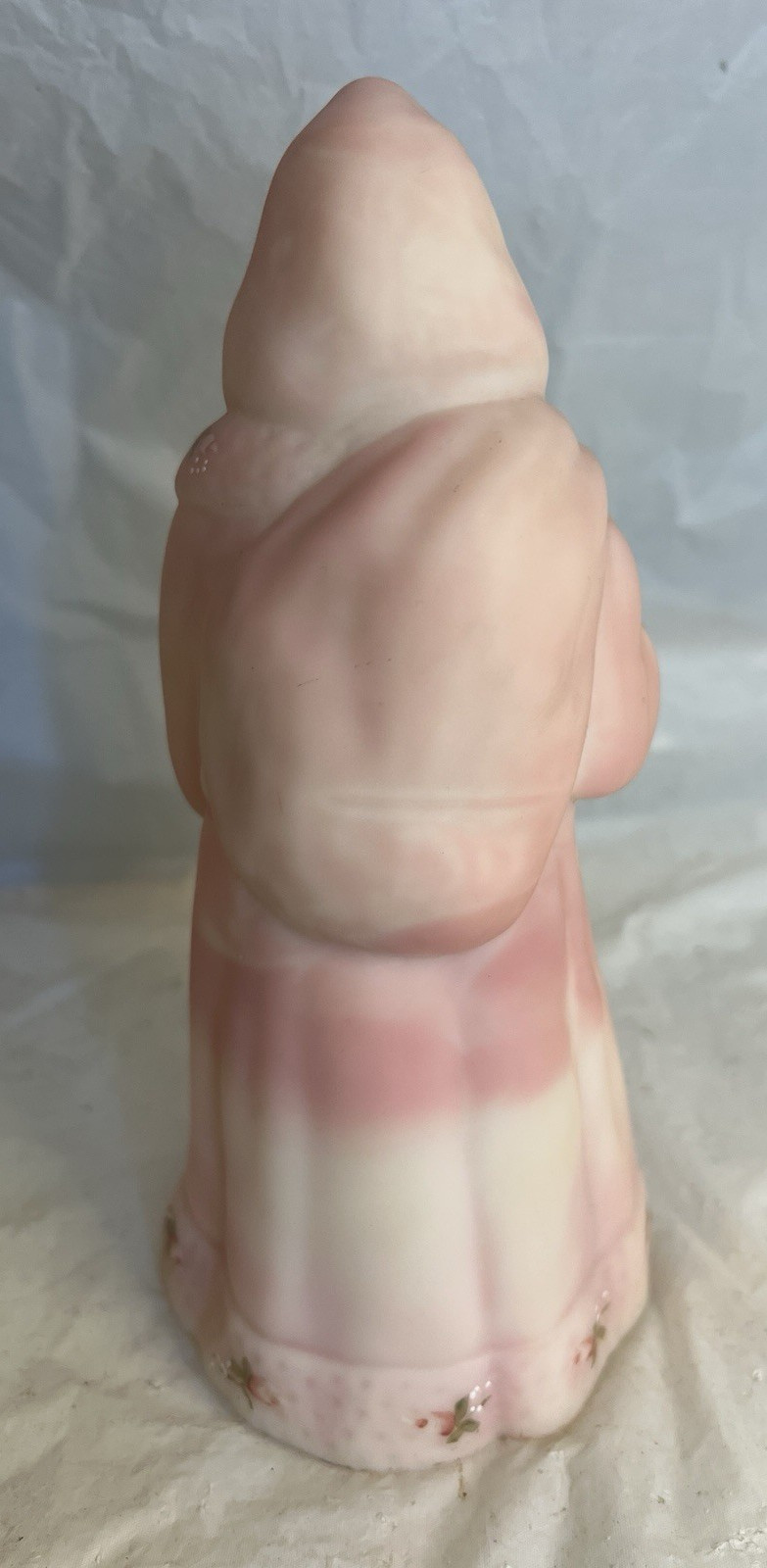 Pink Fenton Santa Claus Christmas Signed Bill Fenton Hand Painted D. Anderson?