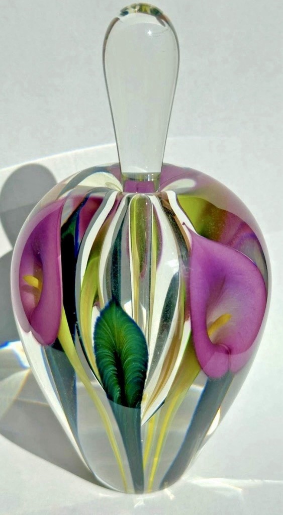Lotton studio Scott Bayless Purple Paperweight Perfume Lily bottle