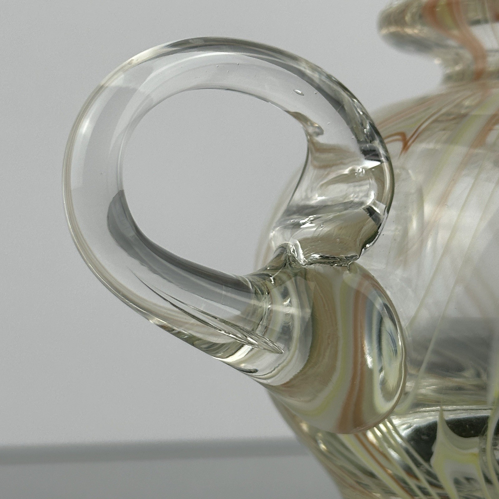 Vintage Signed Eric Berlin 1979 Alder House Studio Hand Blown Art Glass Vase MCM